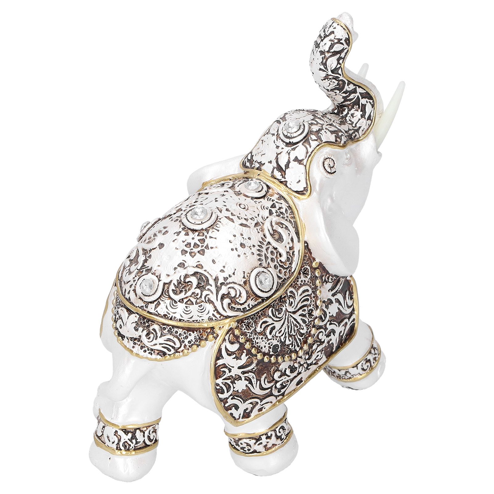 Resin Elephant Feng Shui Statue Wealth Lucky Figurine Crafts Home Office Decor view 5