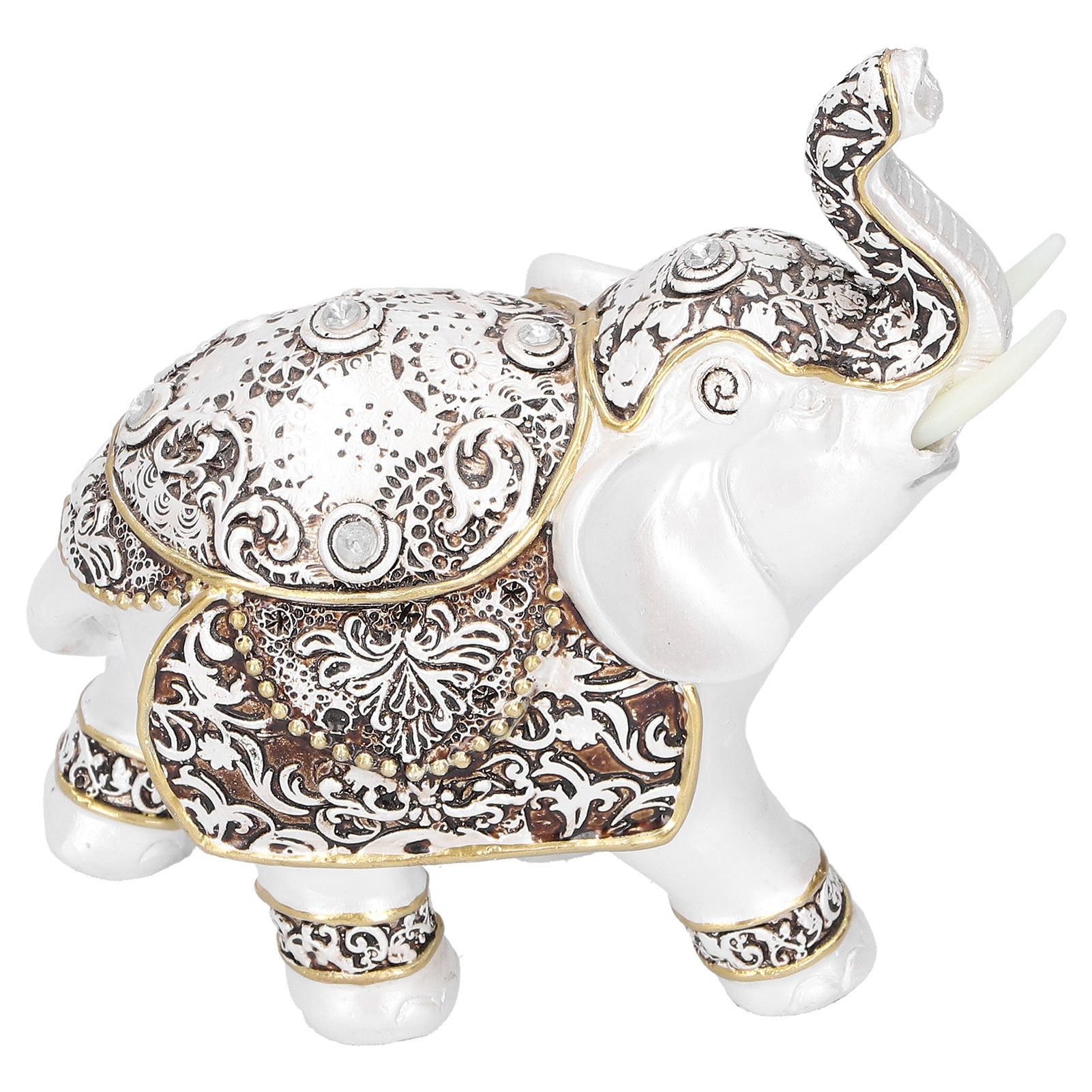 Resin Elephant Feng Shui Statue Wealth Lucky Figurine Crafts Home Office Decor view 6