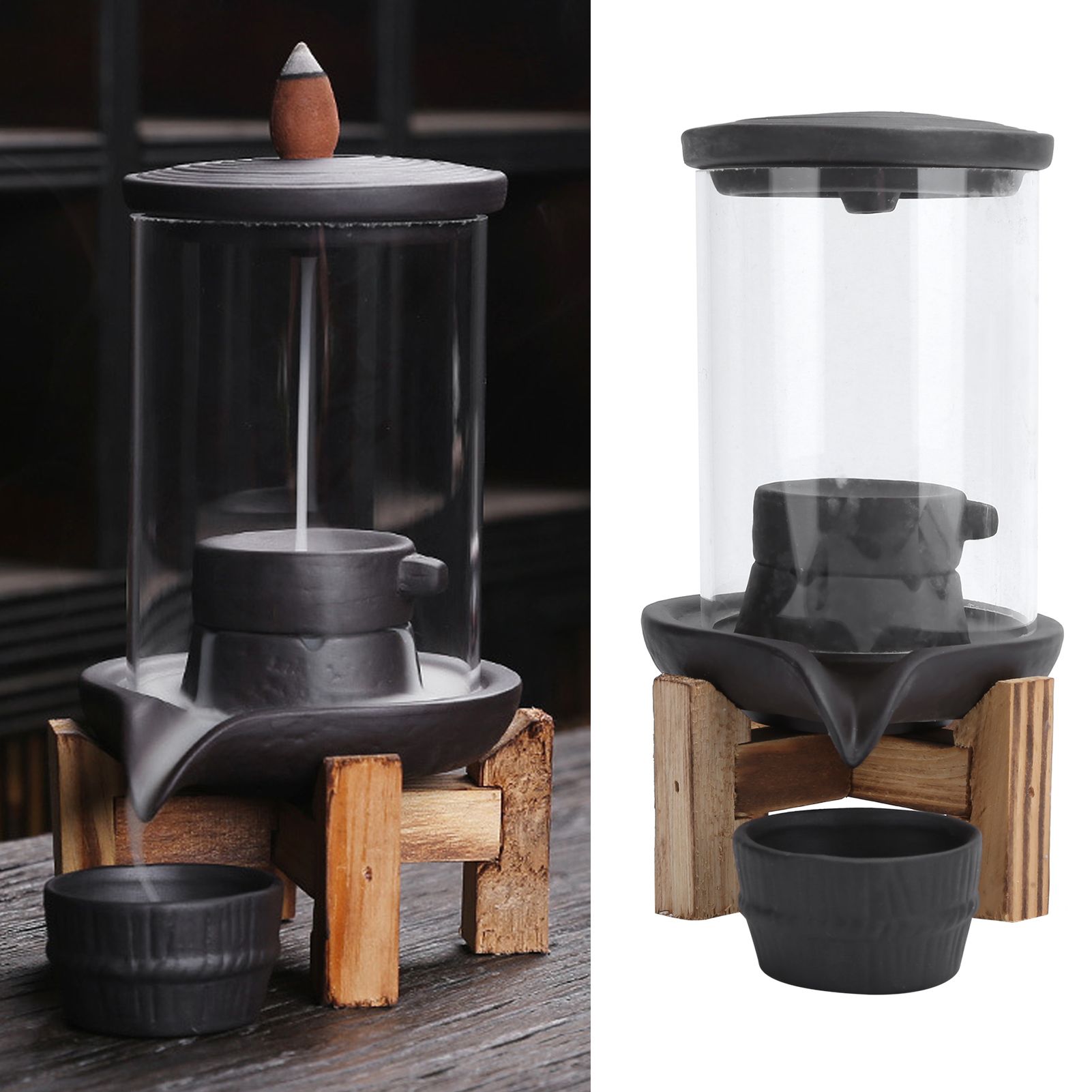 Incense Burner Smoke Backflow Incense Holder Living Room Decor Feng Shui view 9