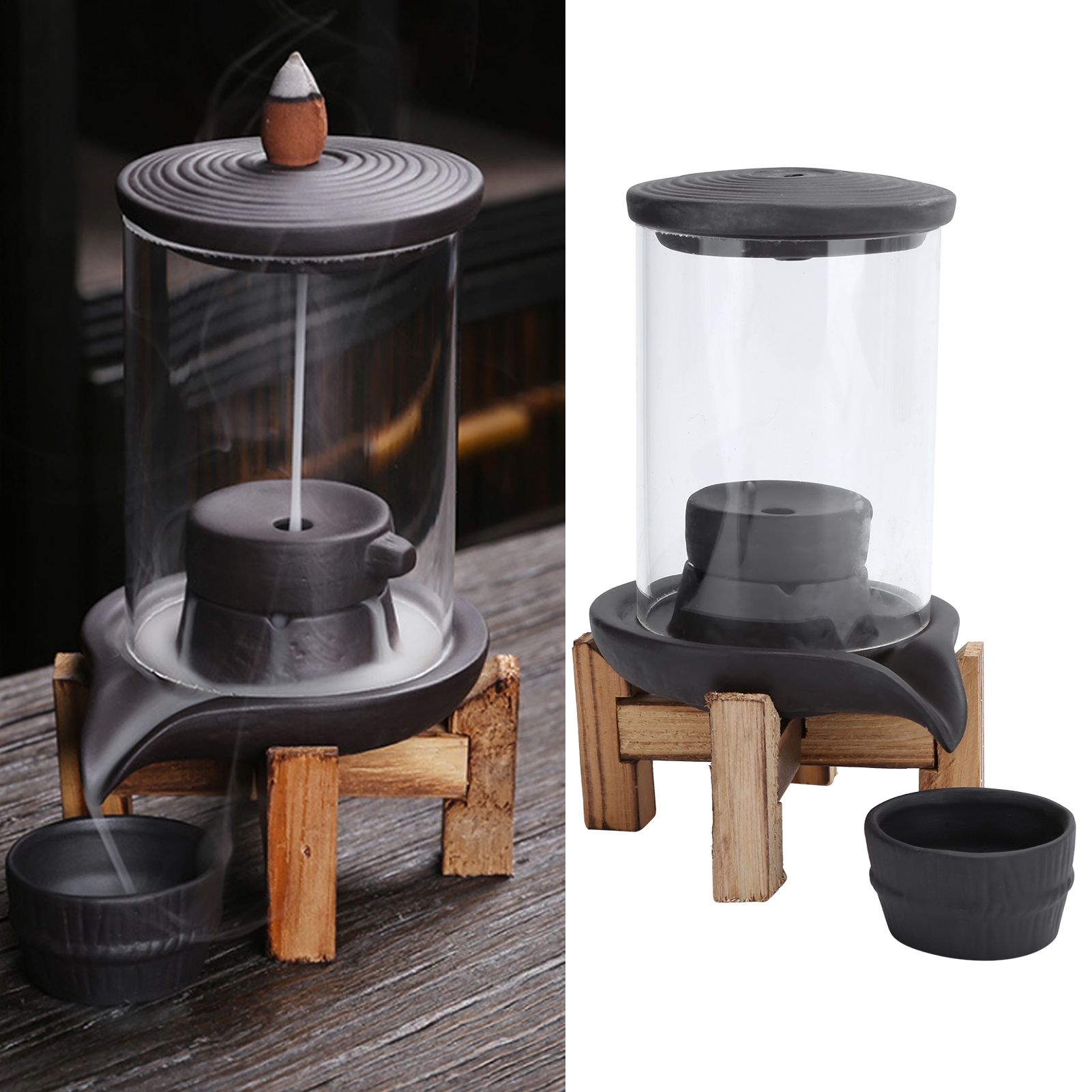 Incense Burner Smoke Backflow Incense Holder Living Room Decor Feng Shui view 10