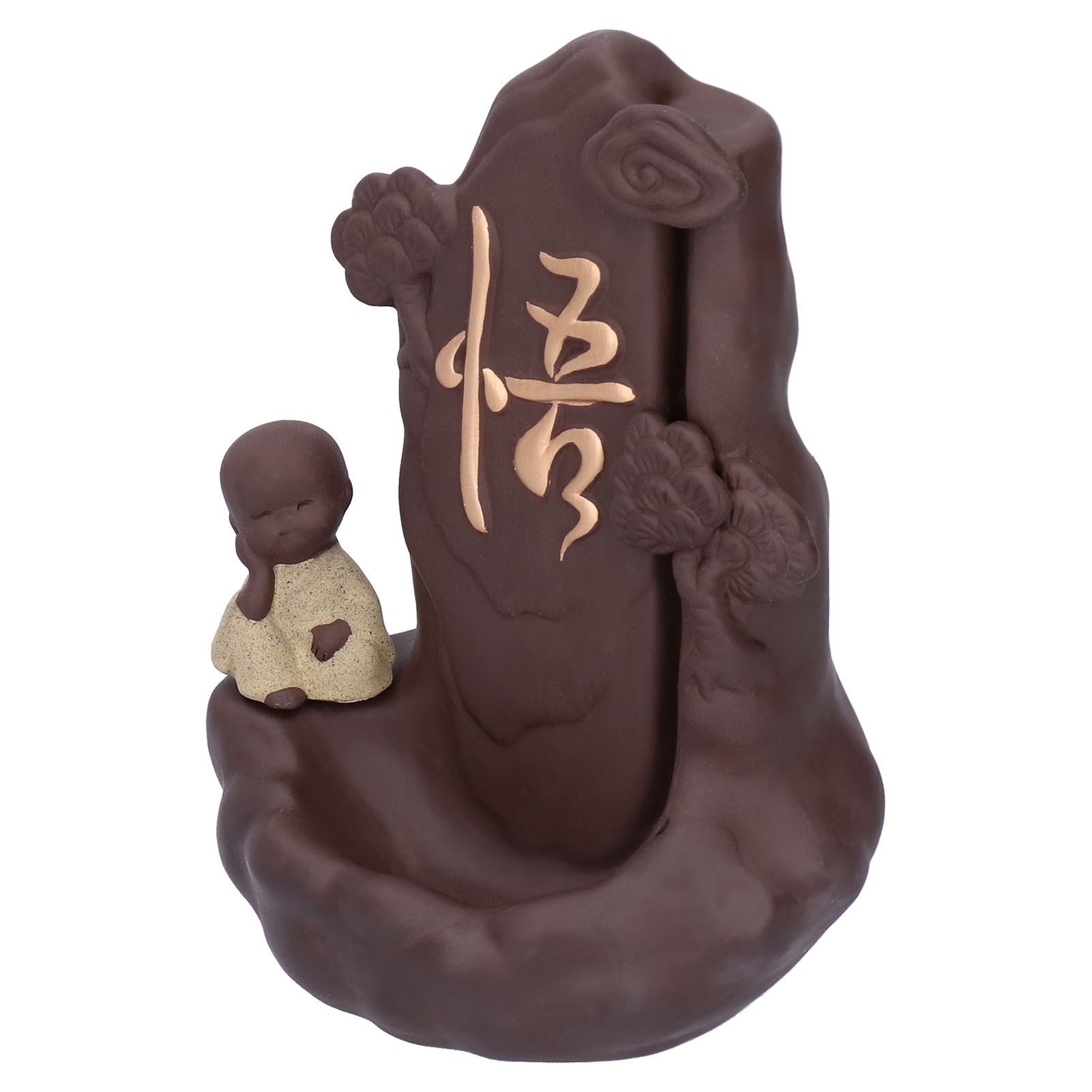 Backflow Incense Burner with Little Monk Ornament Household Inner Decoration view 2