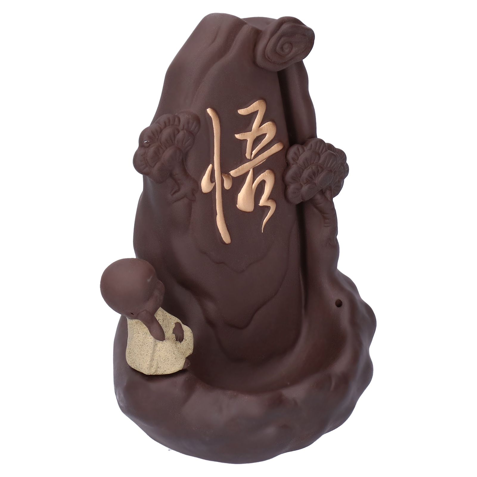 Backflow Incense Burner with Little Monk Ornament Household Inner Decoration view 3