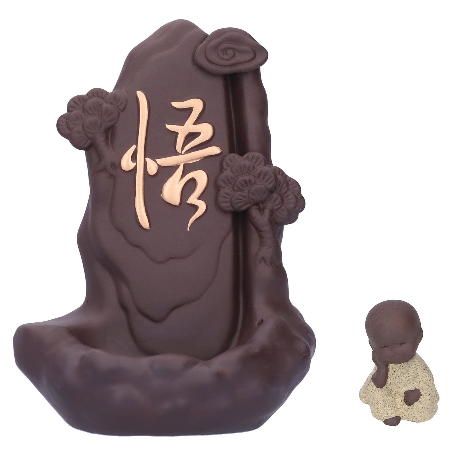 Backflow Incense Burner with Little Monk Ornament Household Inner Decoration view 5