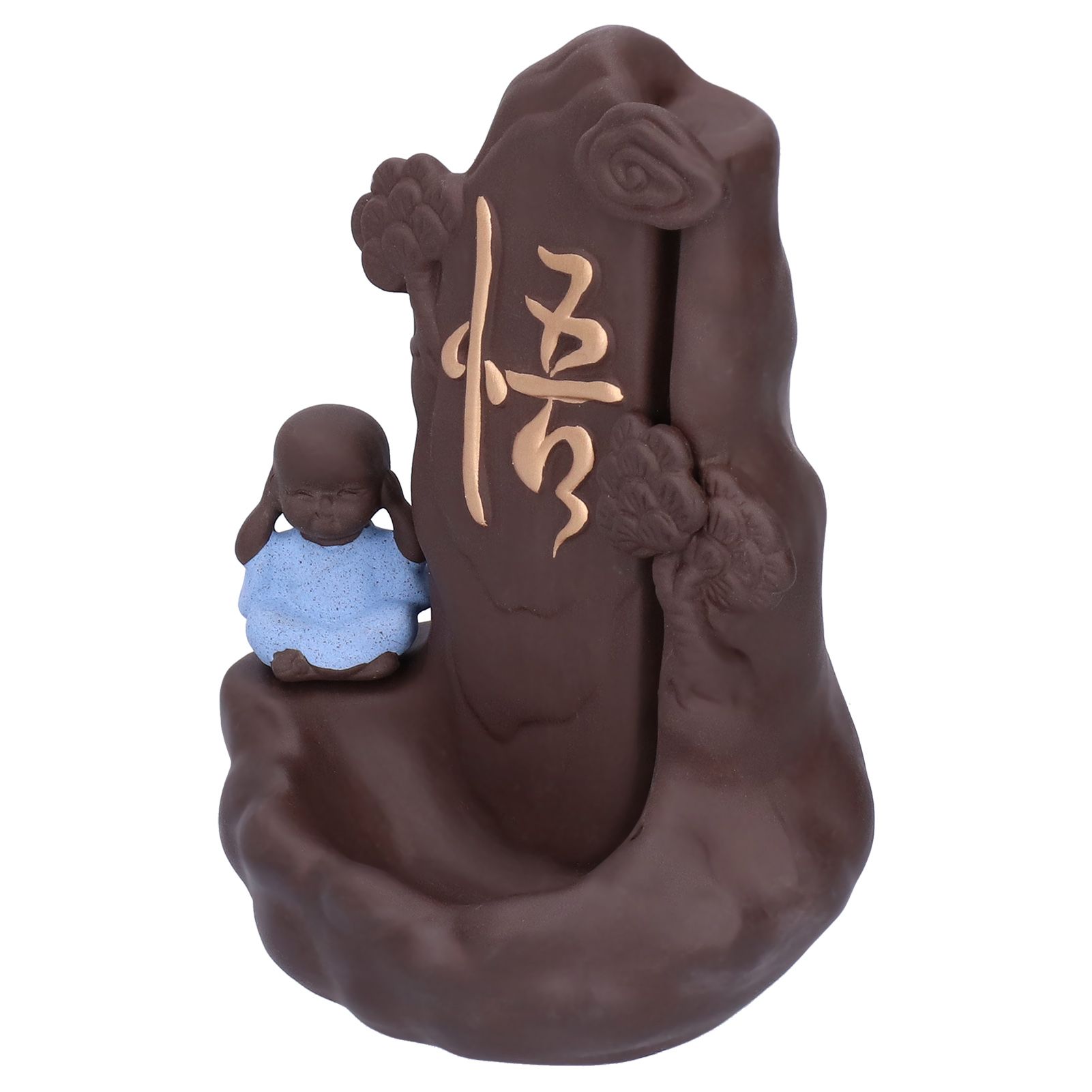 Backflow Incense Burner with Little Monk Ornament Household Inner Decoration view 2