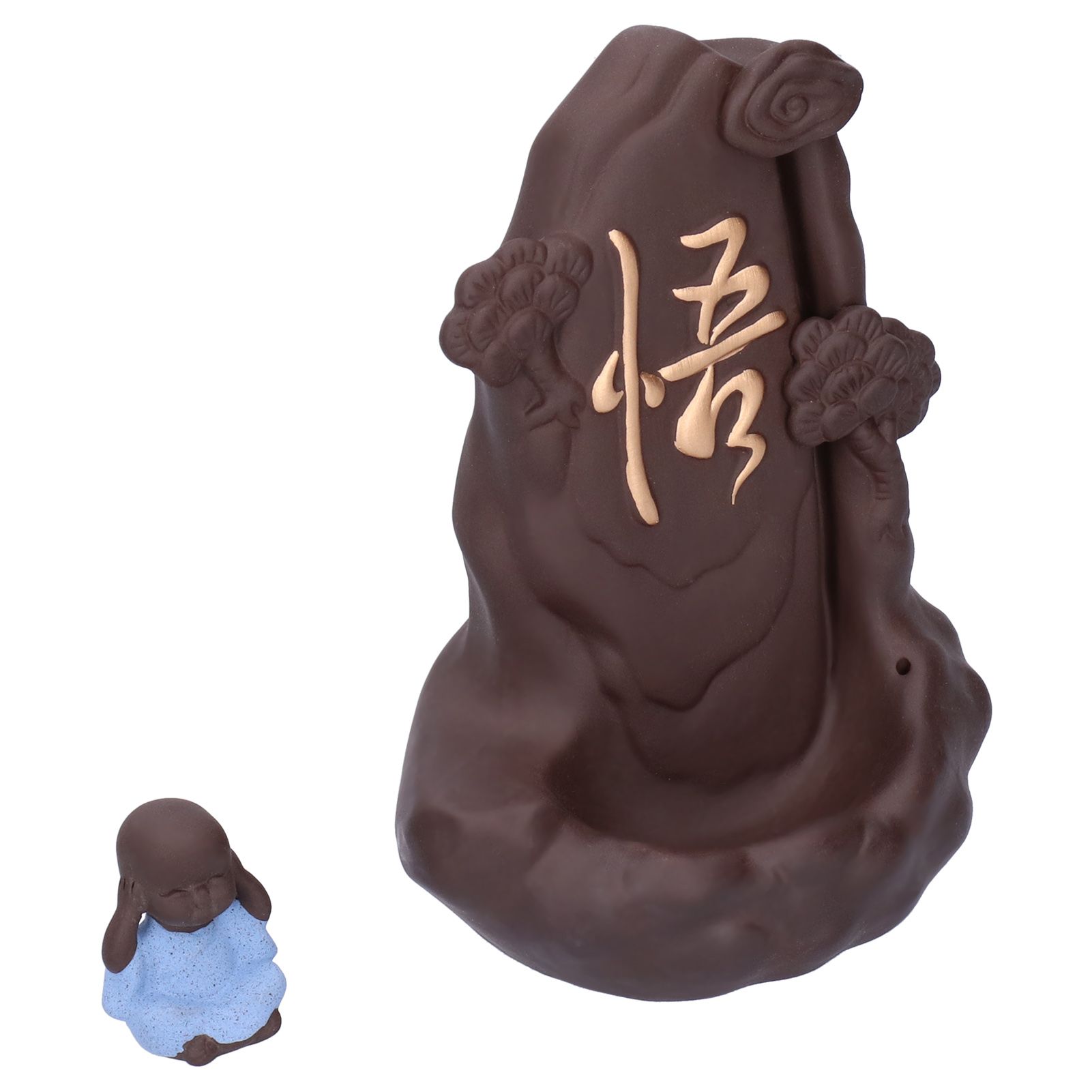 Backflow Incense Burner with Little Monk Ornament Household Inner Decoration view 4