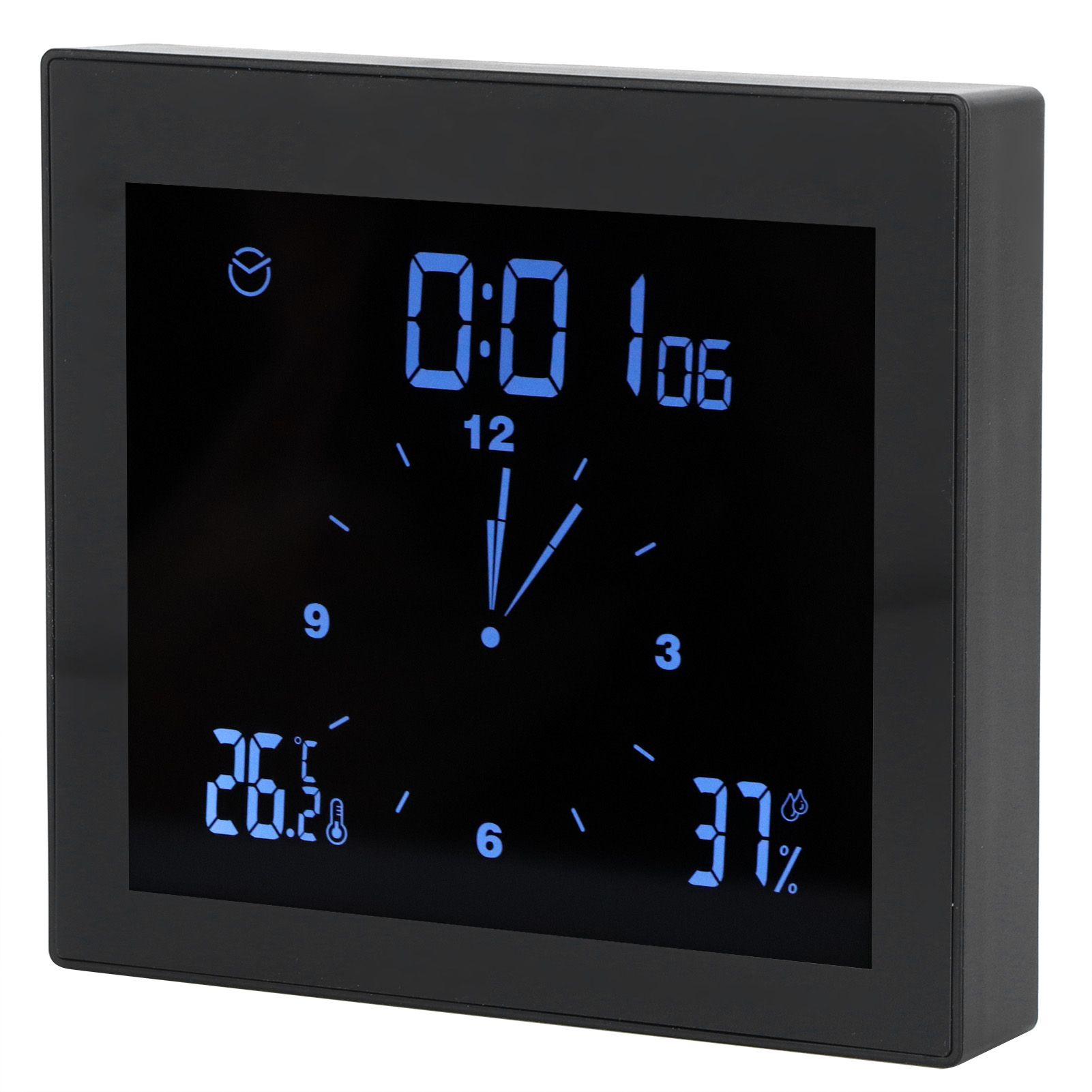 Digital Alarm Temperature Humidity Display Clock Indoor Table Timer view 2