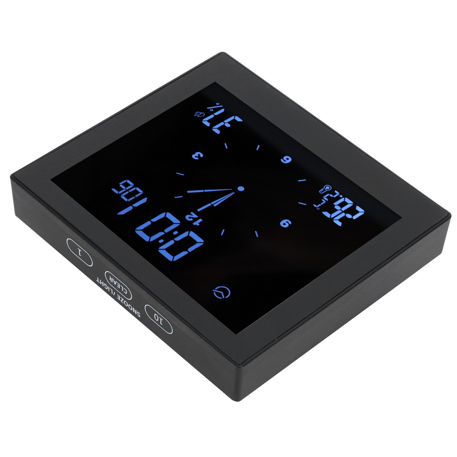 Digital Alarm Temperature Humidity Display Clock Indoor Table Timer view 7
