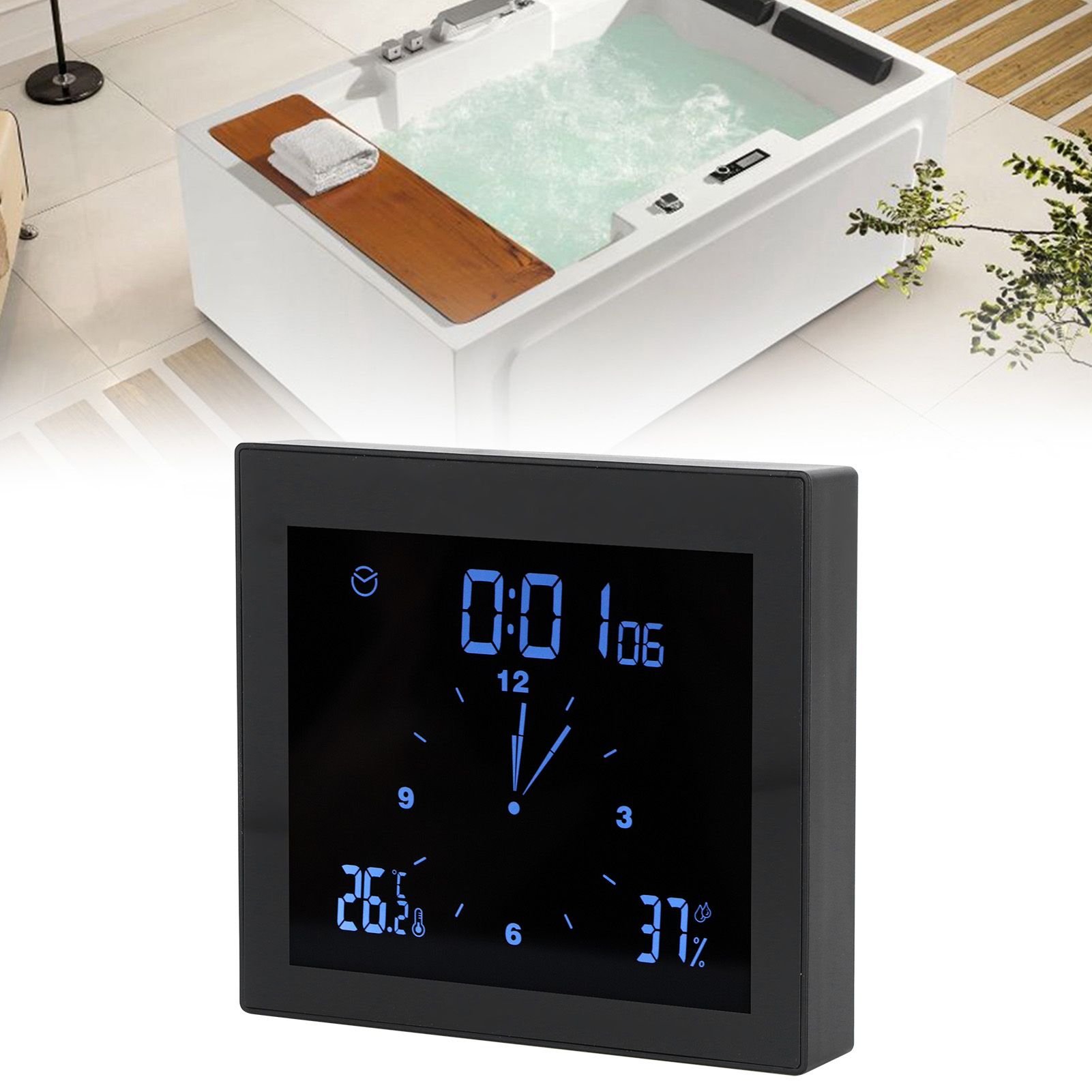 Digital Alarm Temperature Humidity Display Clock Indoor Table Timer view 10