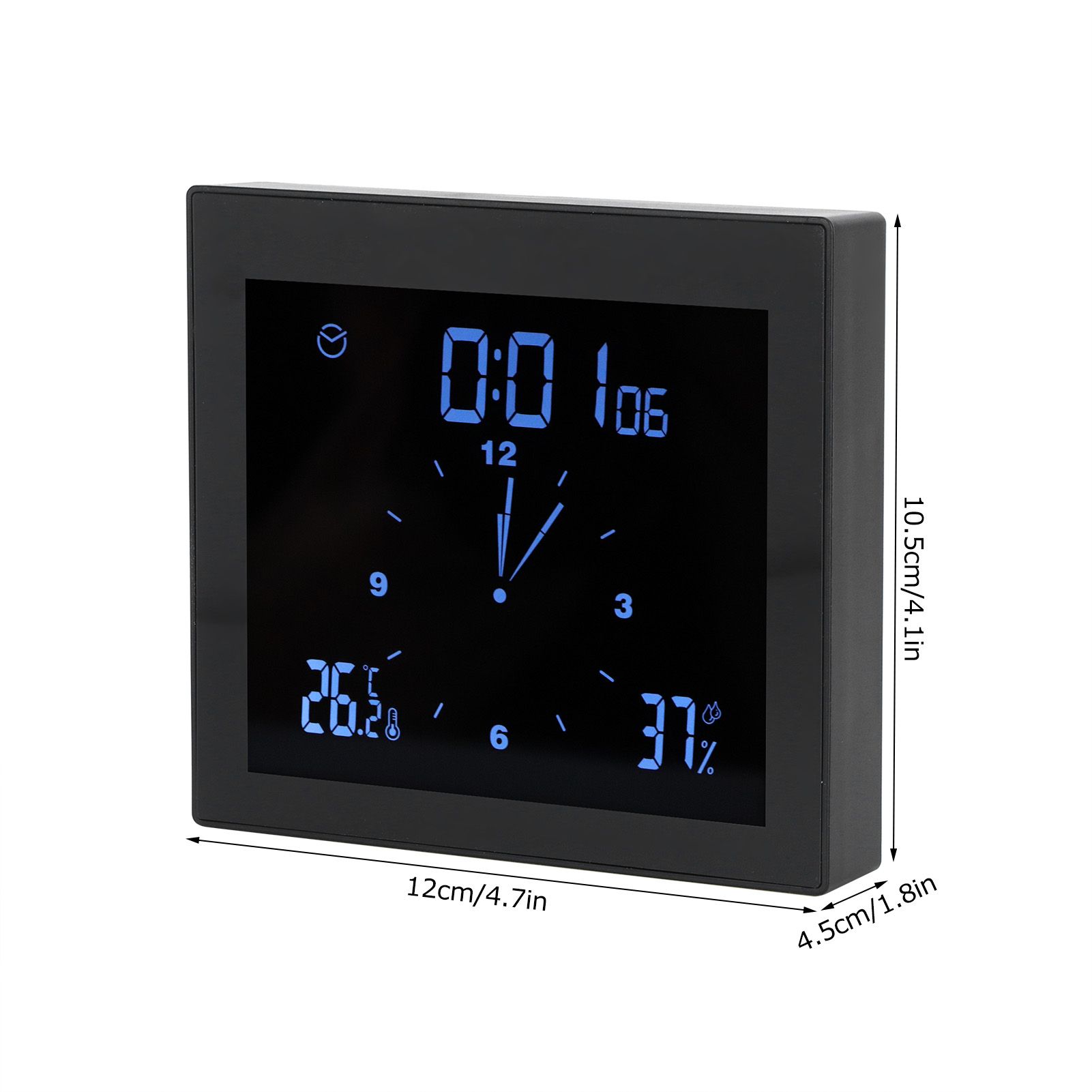 Digital Alarm Temperature Humidity Display Clock Indoor Table Timer view 14
