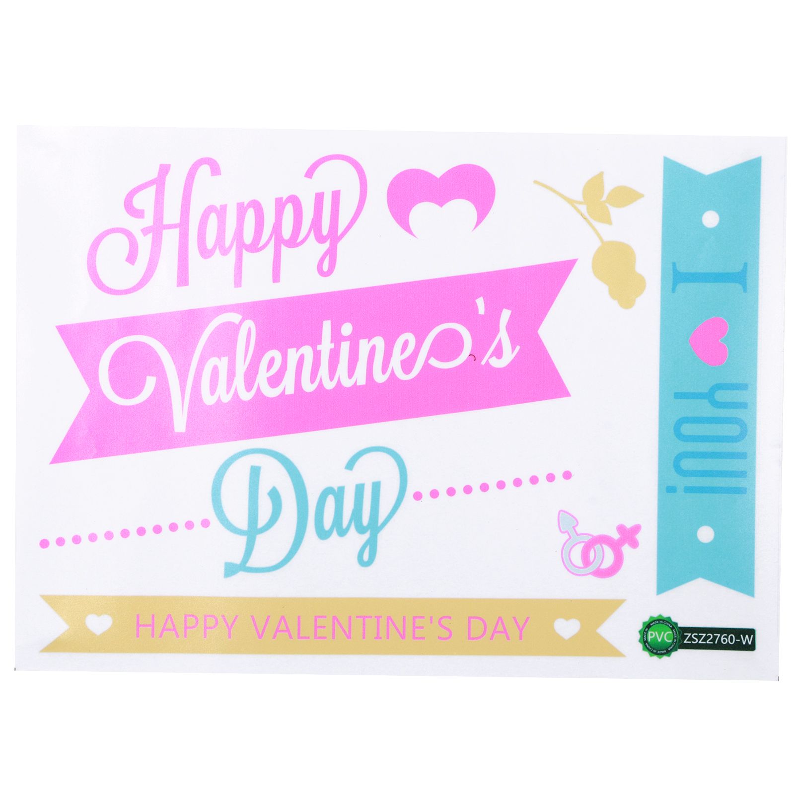 4Pcs/Set 2021 Valentine's Day Wall Stickers Living Room Background Wall view 15