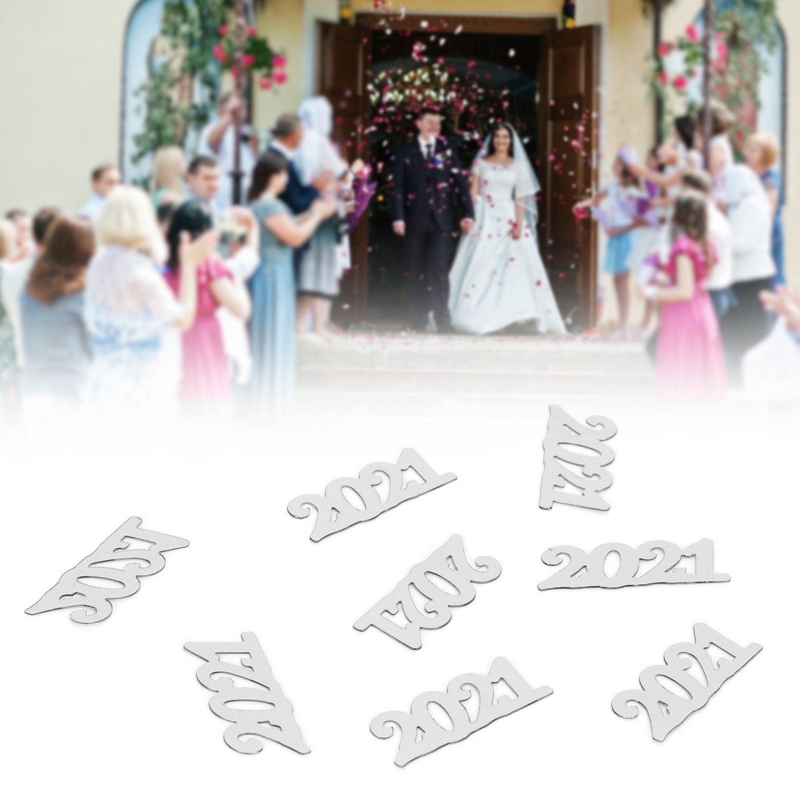 2021 Confetti Decorations Paper New Year Confetti Glitter Ornament for Wedding view 9