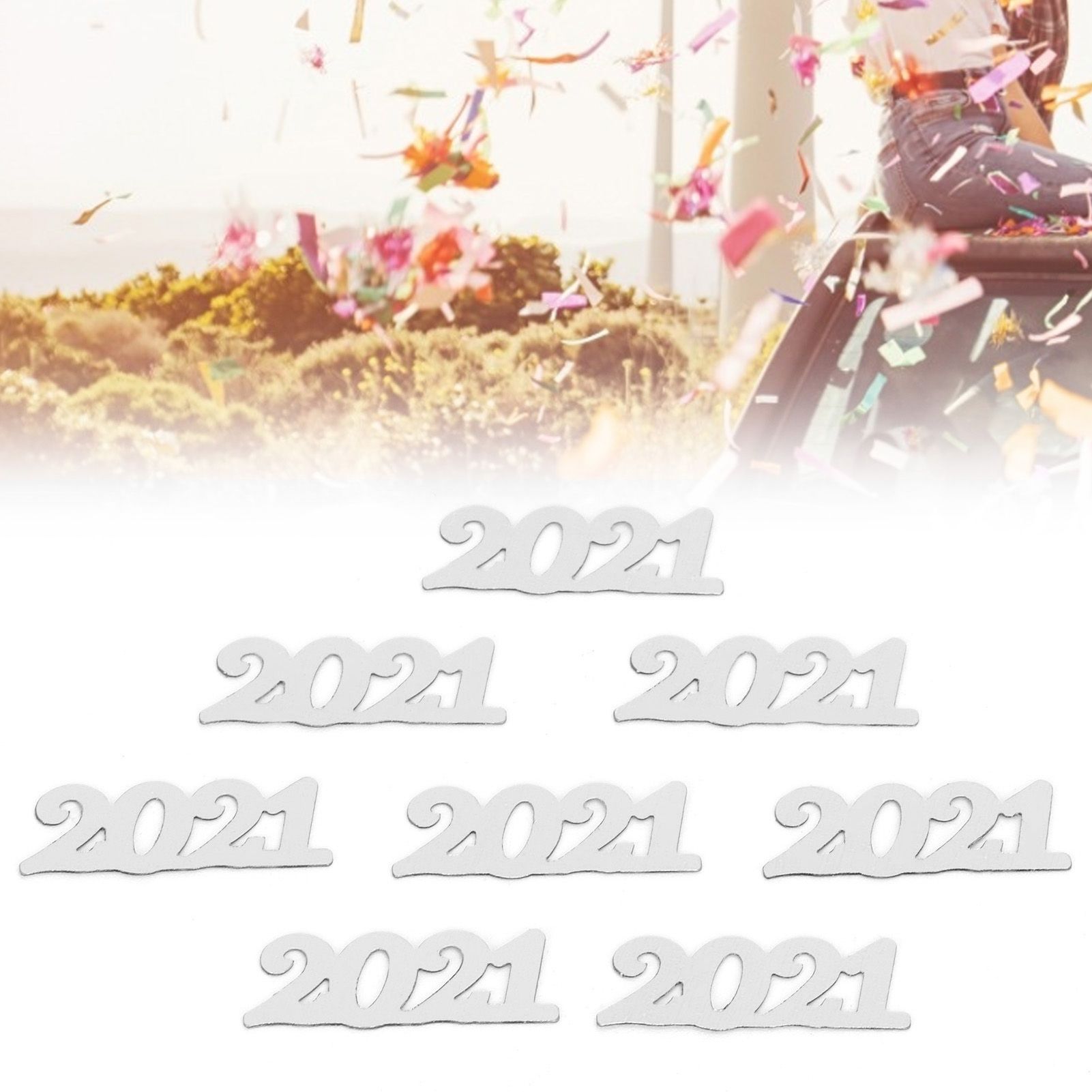 2021 Confetti Decorations Paper New Year Confetti Glitter Ornament for Wedding view 10