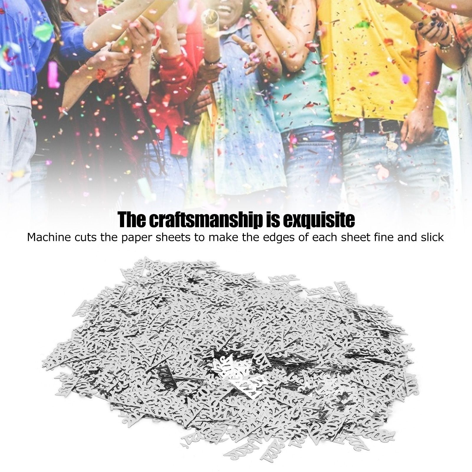 2021 Confetti Decorations Paper New Year Confetti Glitter Ornament for Wedding view 12