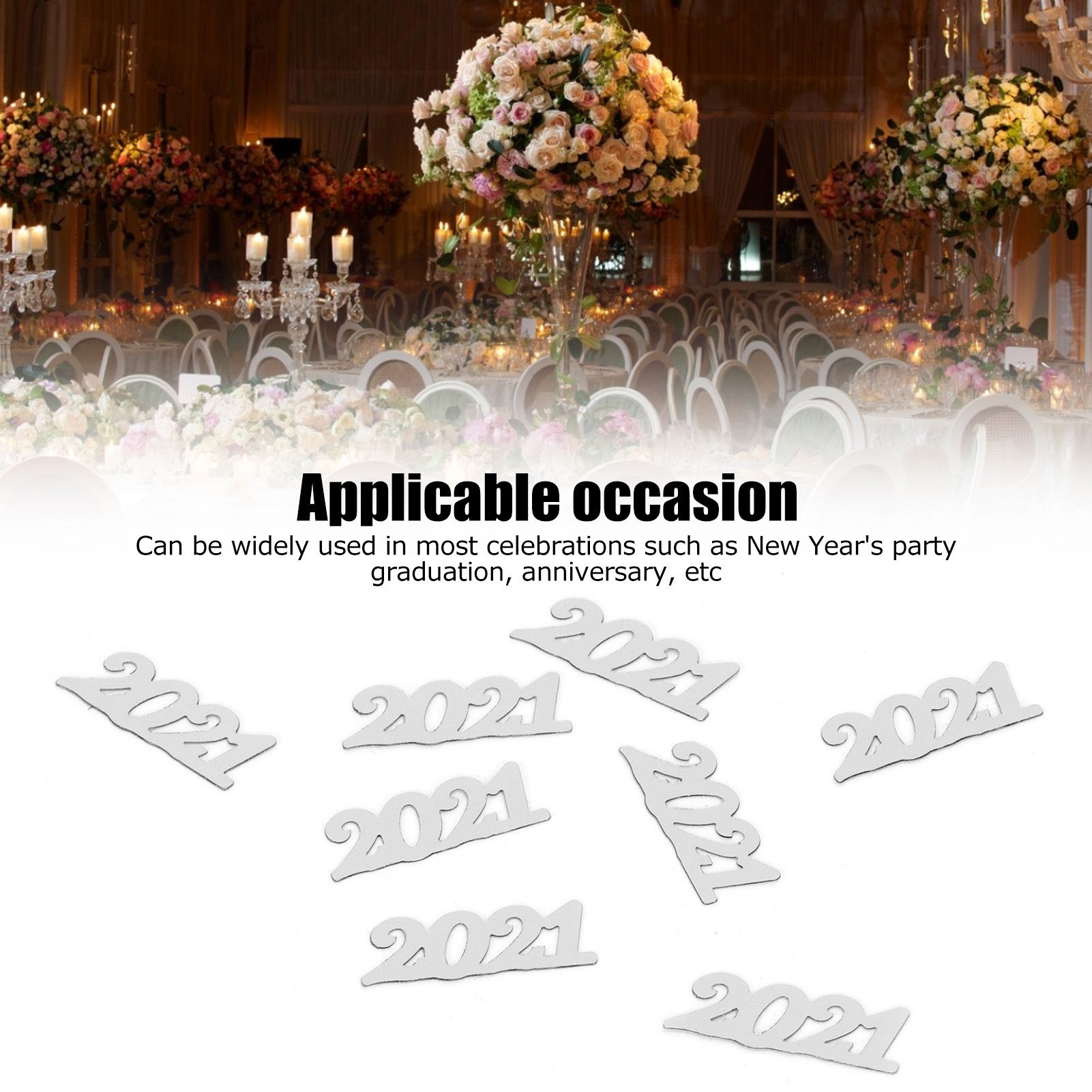 2021 Confetti Decorations Paper New Year Confetti Glitter Ornament for Wedding view 13
