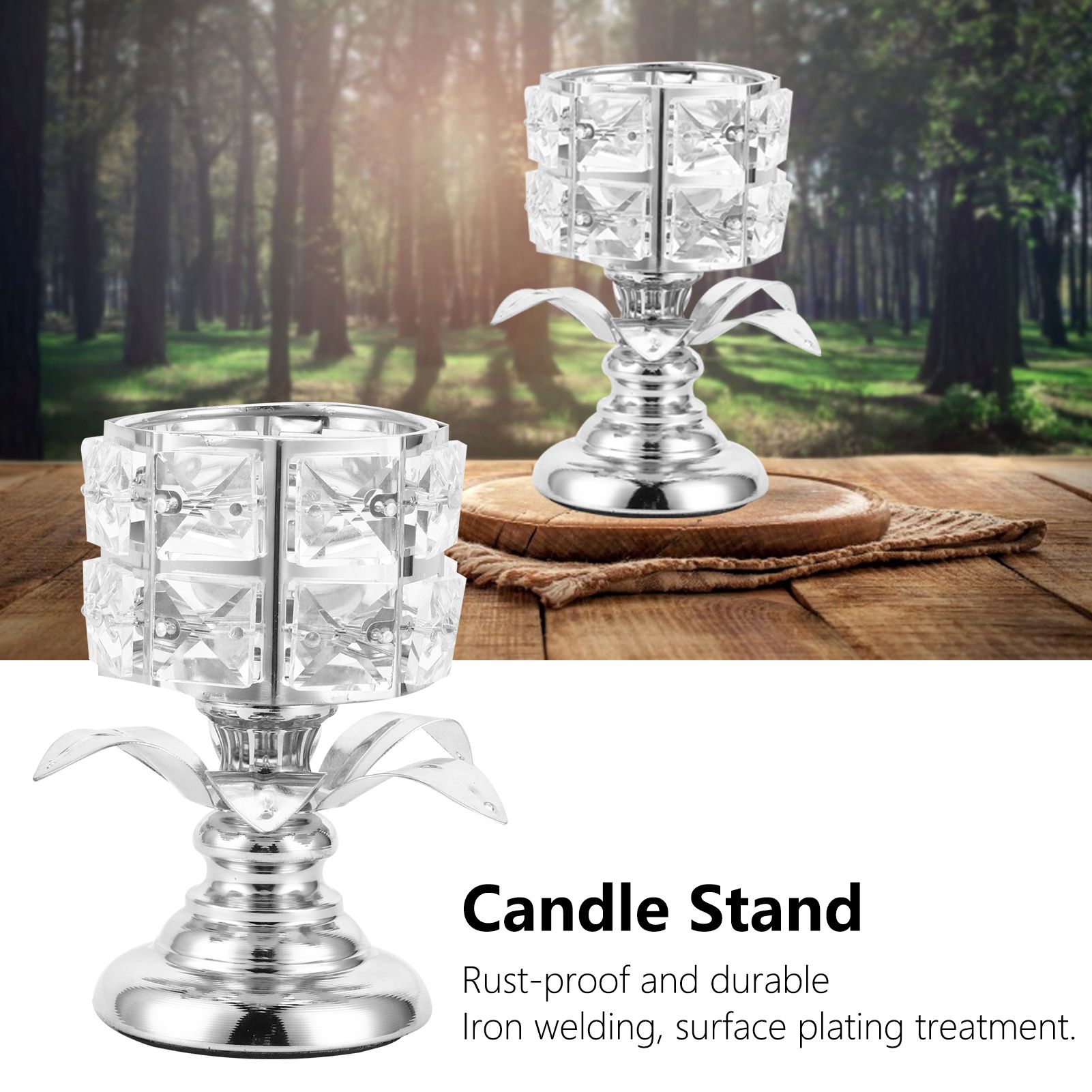 Candle Holder Electroplating Hollow Candlestick Home Decoration Table view 15