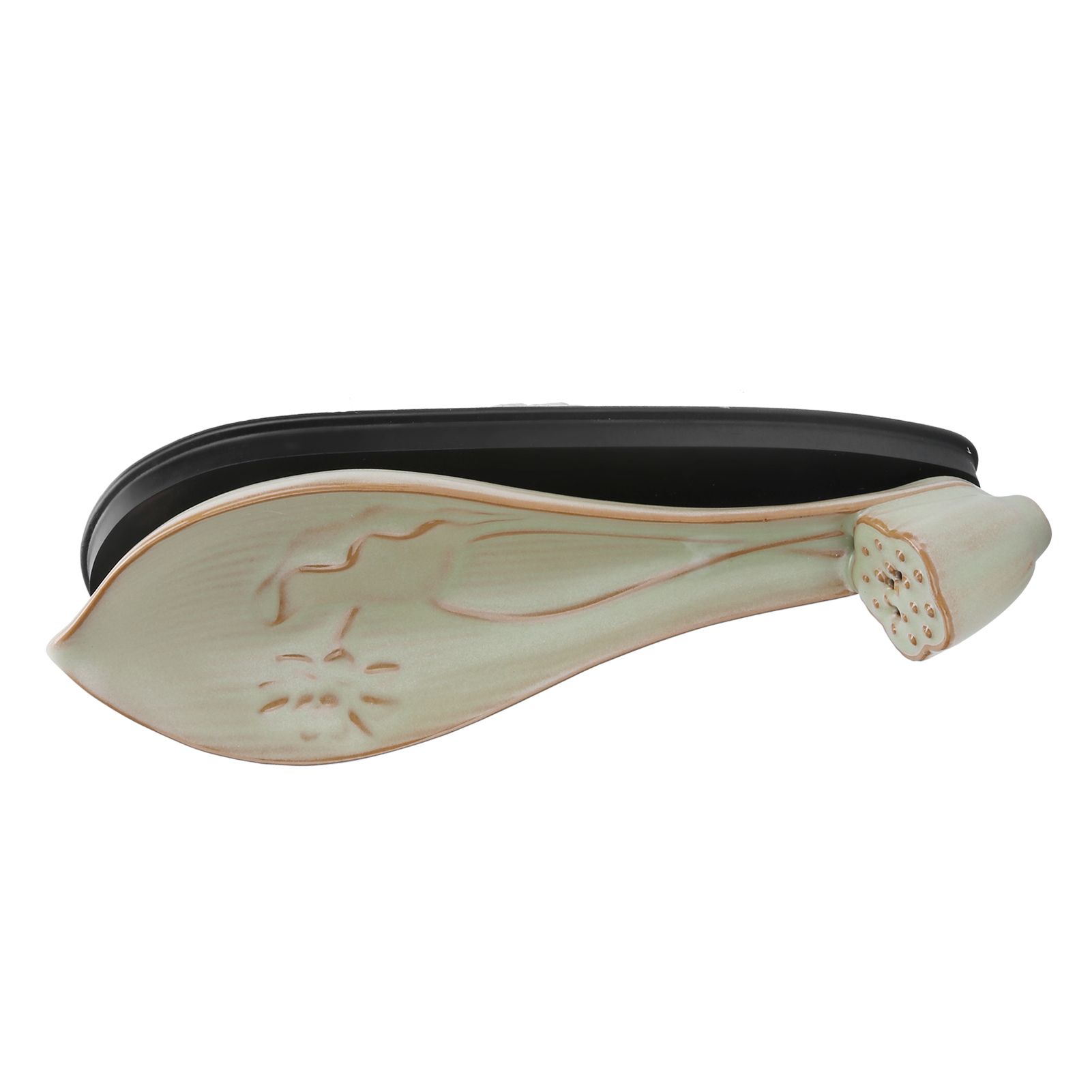 Incense Holder Embossed Ceramic Incense Stick Coil Burner Tray Desktop Decoration view 2