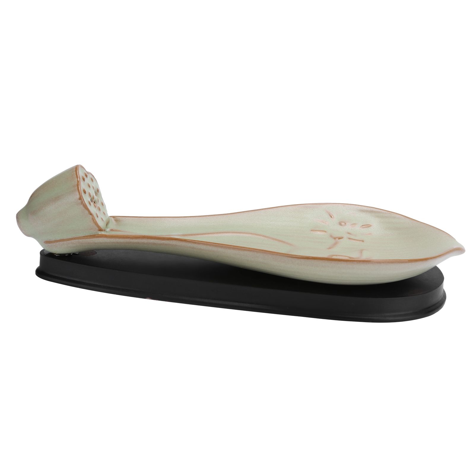 Incense Holder Embossed Ceramic Incense Stick Coil Burner Tray Desktop Decoration view 3