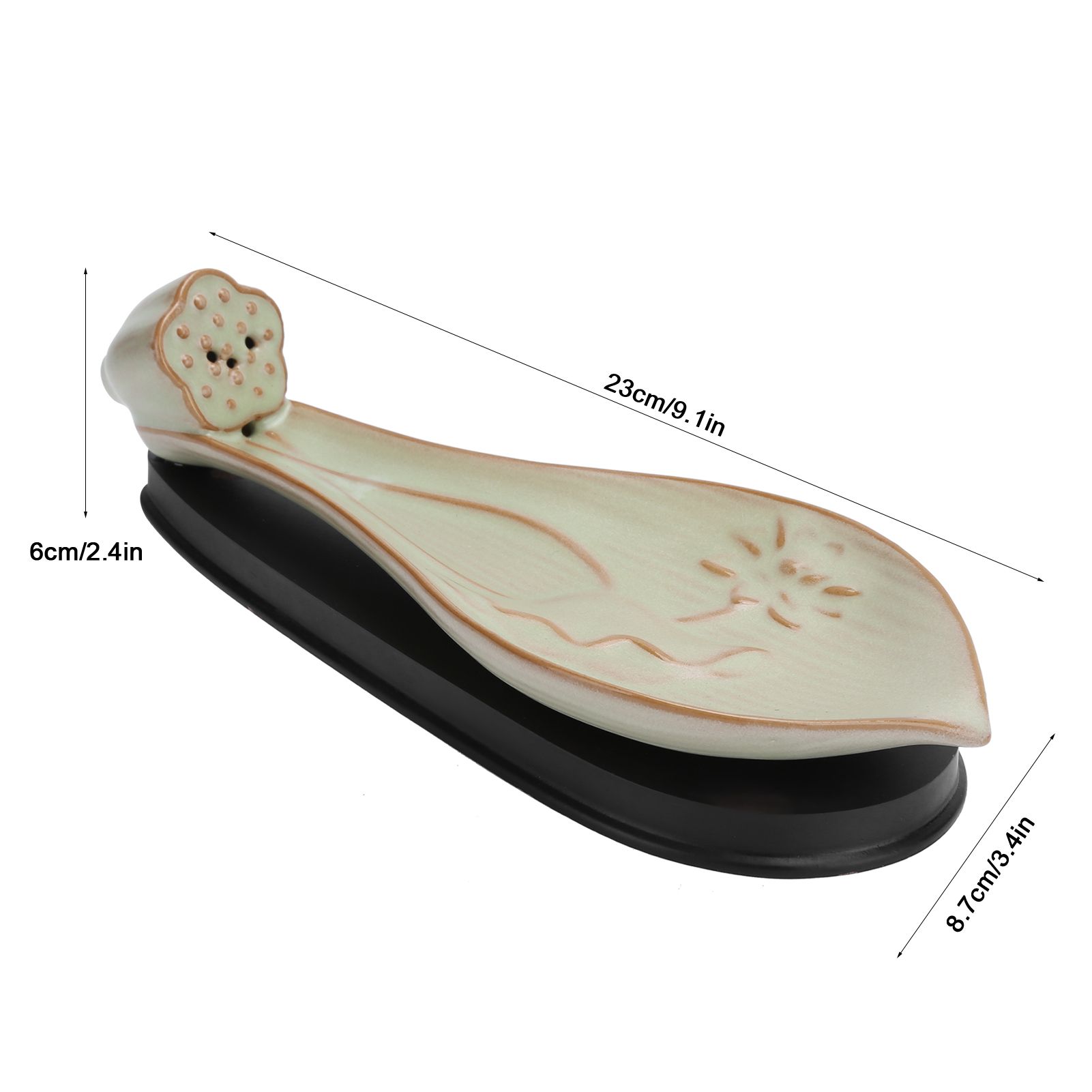 Incense Holder Embossed Ceramic Incense Stick Coil Burner Tray Desktop Decoration view 13