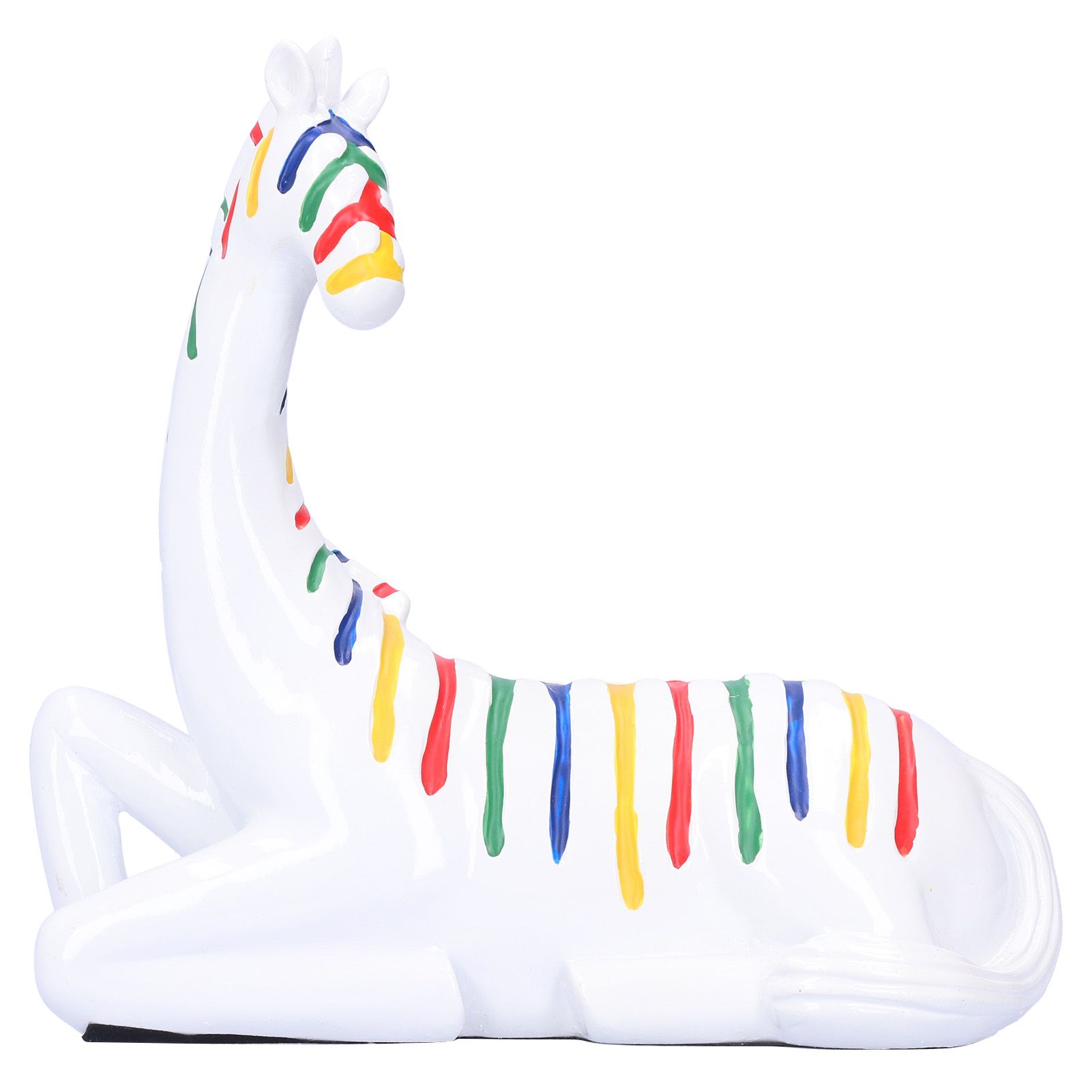 Ceramic Figurine Kneeling Colorful Horse Craft Decoration Home Desktop — image 1