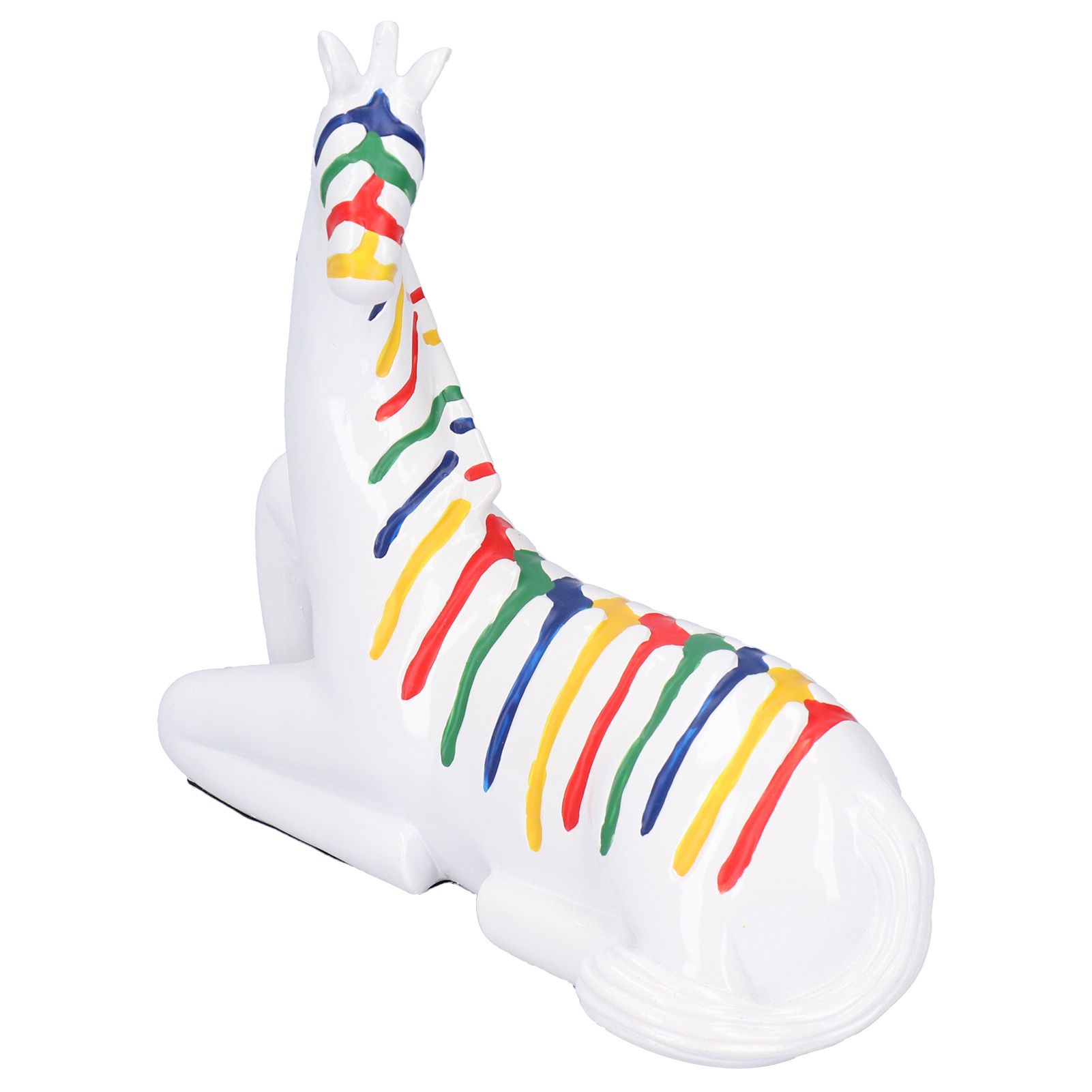 Ceramic Figurine Kneeling Colorful Horse Craft Decoration Home Desktop view 7