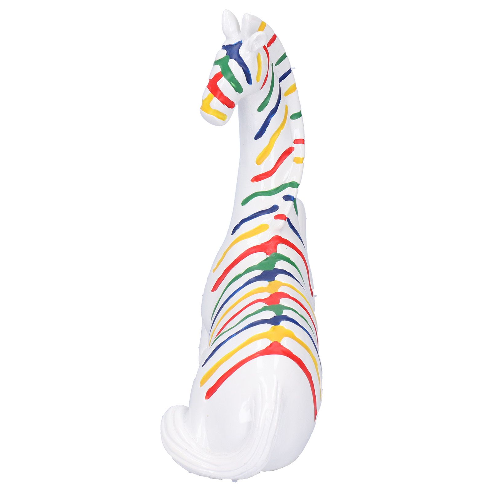 Ceramic Figurine Kneeling Colorful Horse Craft Decoration Home Desktop view 8