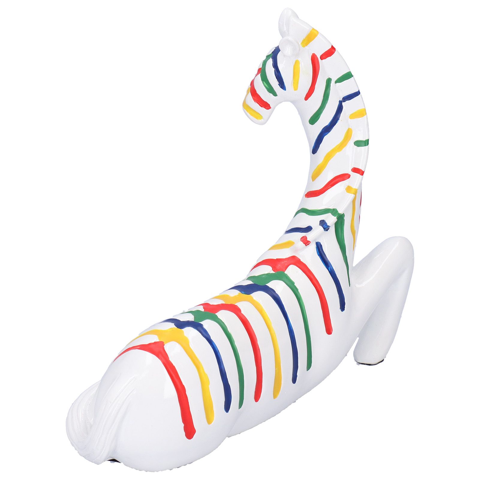 Ceramic Figurine Kneeling Colorful Horse Craft Decoration Home Desktop view 15