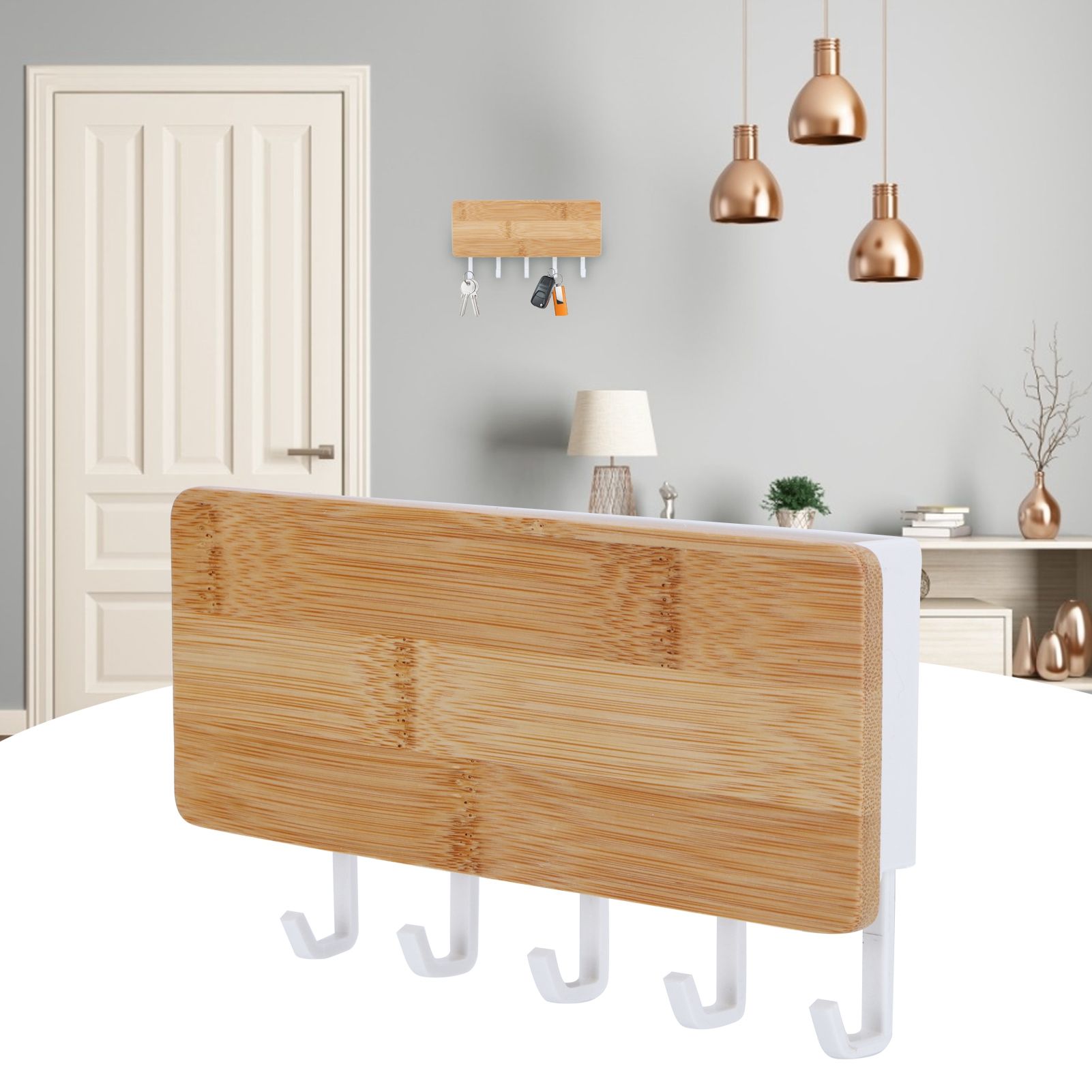 Wall Mount Key Holder Home Wall Mount Key Hanger Organizer Storage Box with 5 view 9