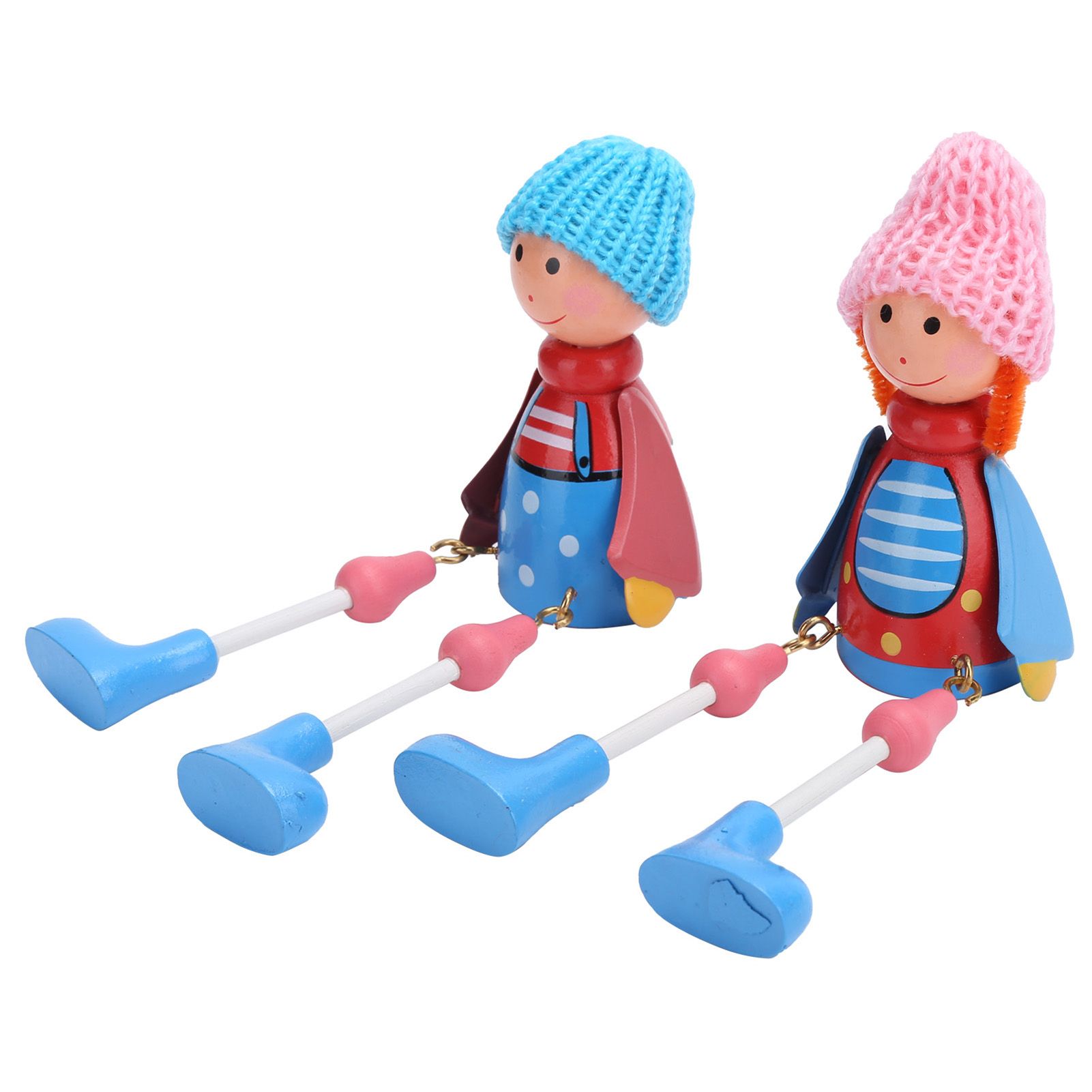 Wooden Dolls Cartoon Puppet Decoration Ornament Handicraft for Wedding Favors view 7