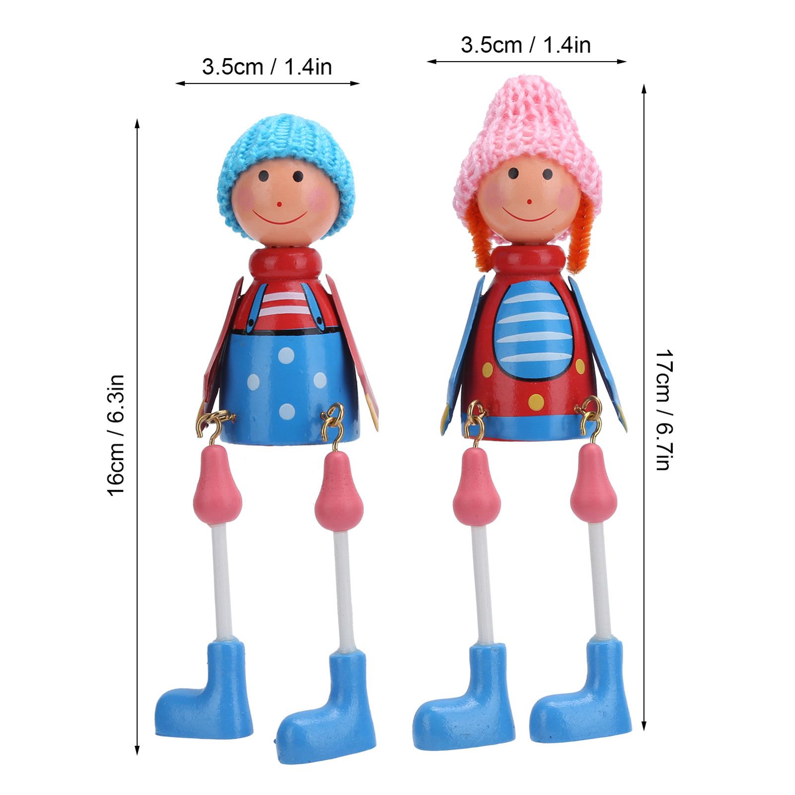 Wooden Dolls Cartoon Puppet Decoration Ornament Handicraft for Wedding Favors view 13