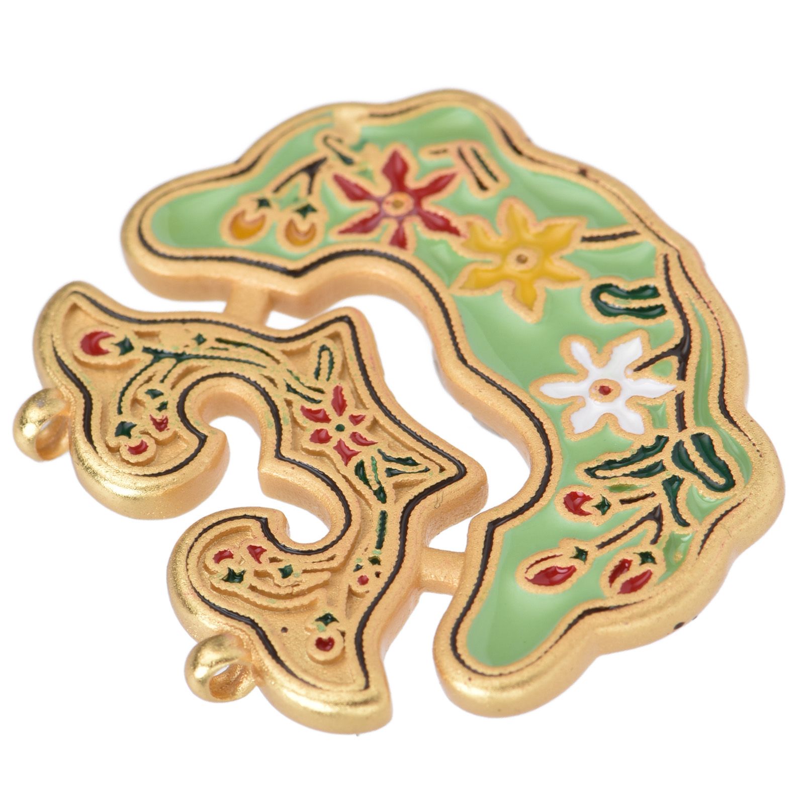 Chinese Retro Peace Lock Pendant Unique Charm Enamel Porcelain Lock Pendant view 14