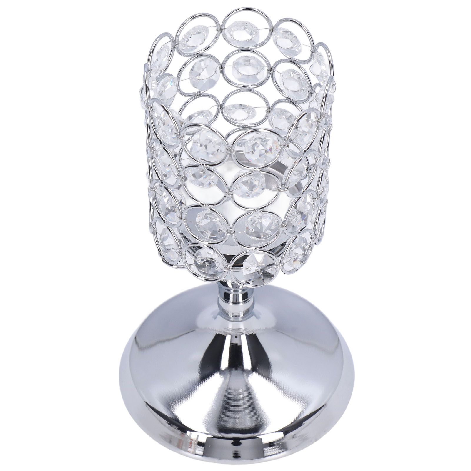 Crystal Candle Holder Electroplating Process Carved Design Elegant Style view 5