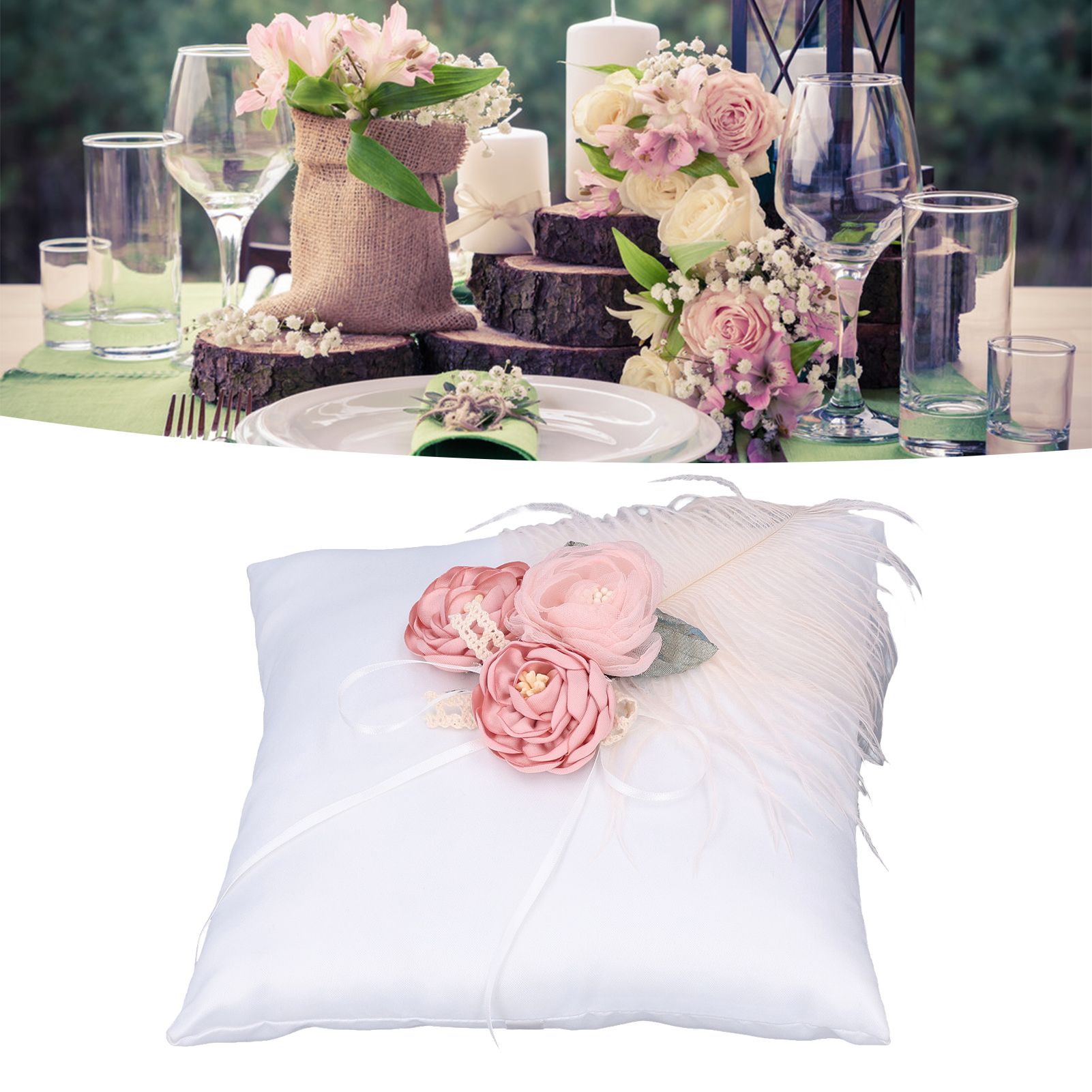 Wedding Ring Pillow Cloth Wedding Cushion Romantic Wedding Supplies for view 11