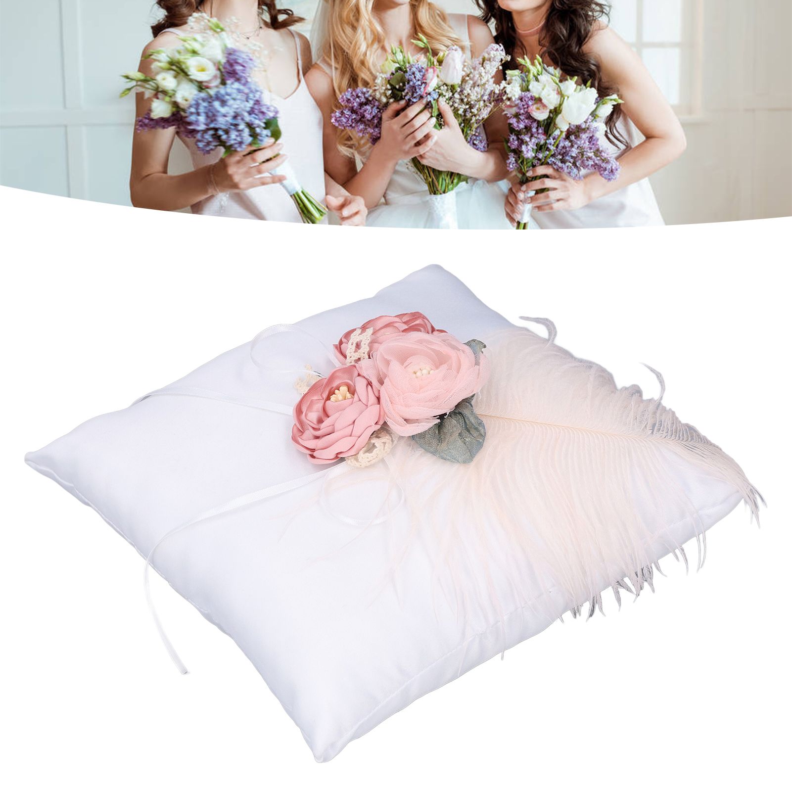 Wedding Ring Pillow Cloth Wedding Cushion Romantic Wedding Supplies for view 12