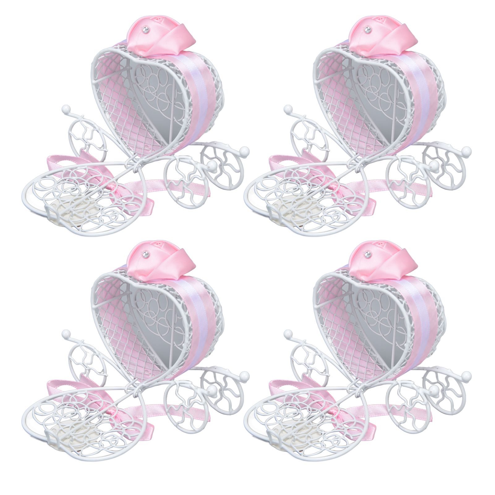 4PCS Wedding Candy Box Tinplate Heart Shaped Candy Box Romantic Valentines view 4