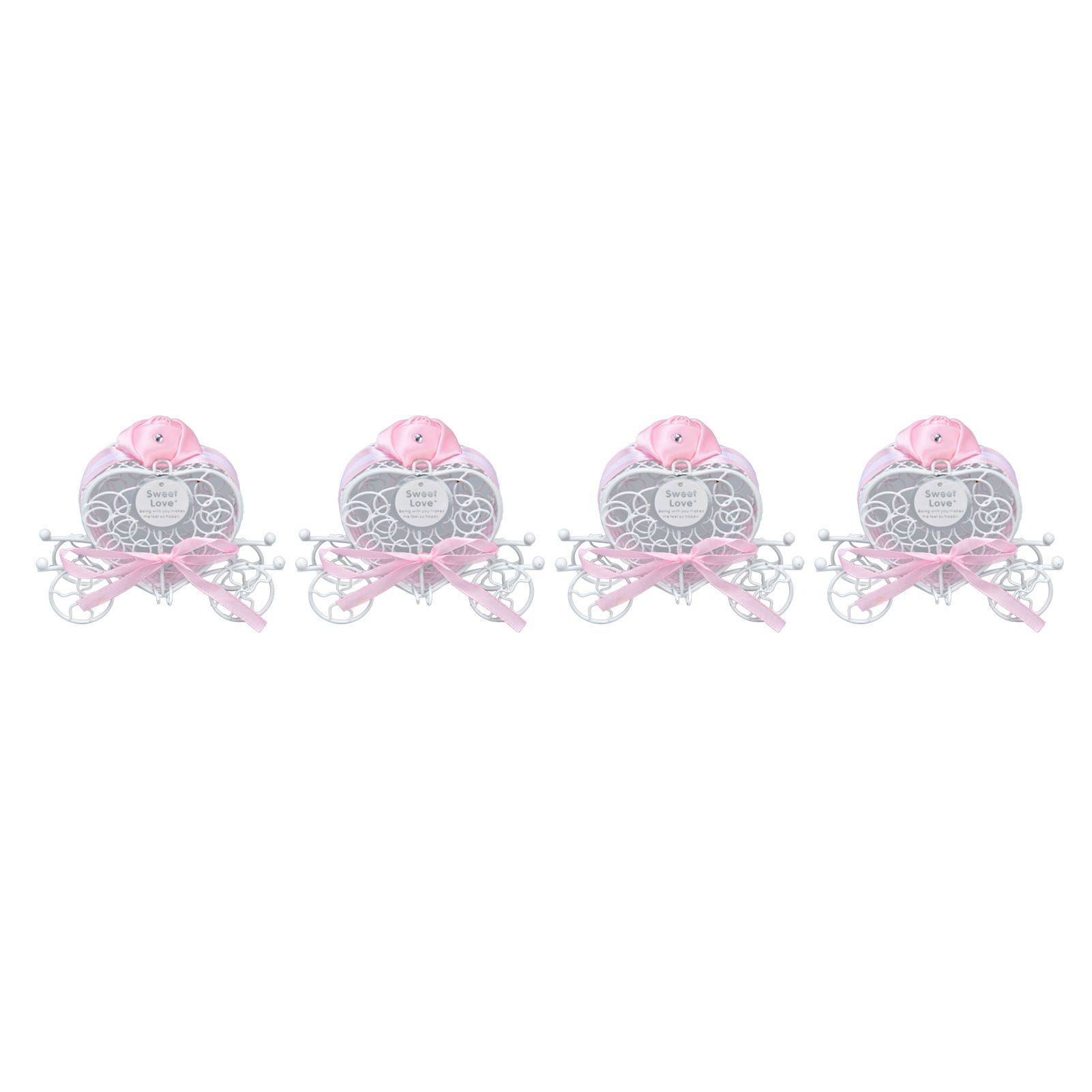 4PCS Wedding Candy Box Tinplate Heart Shaped Candy Box Romantic Valentines view 6