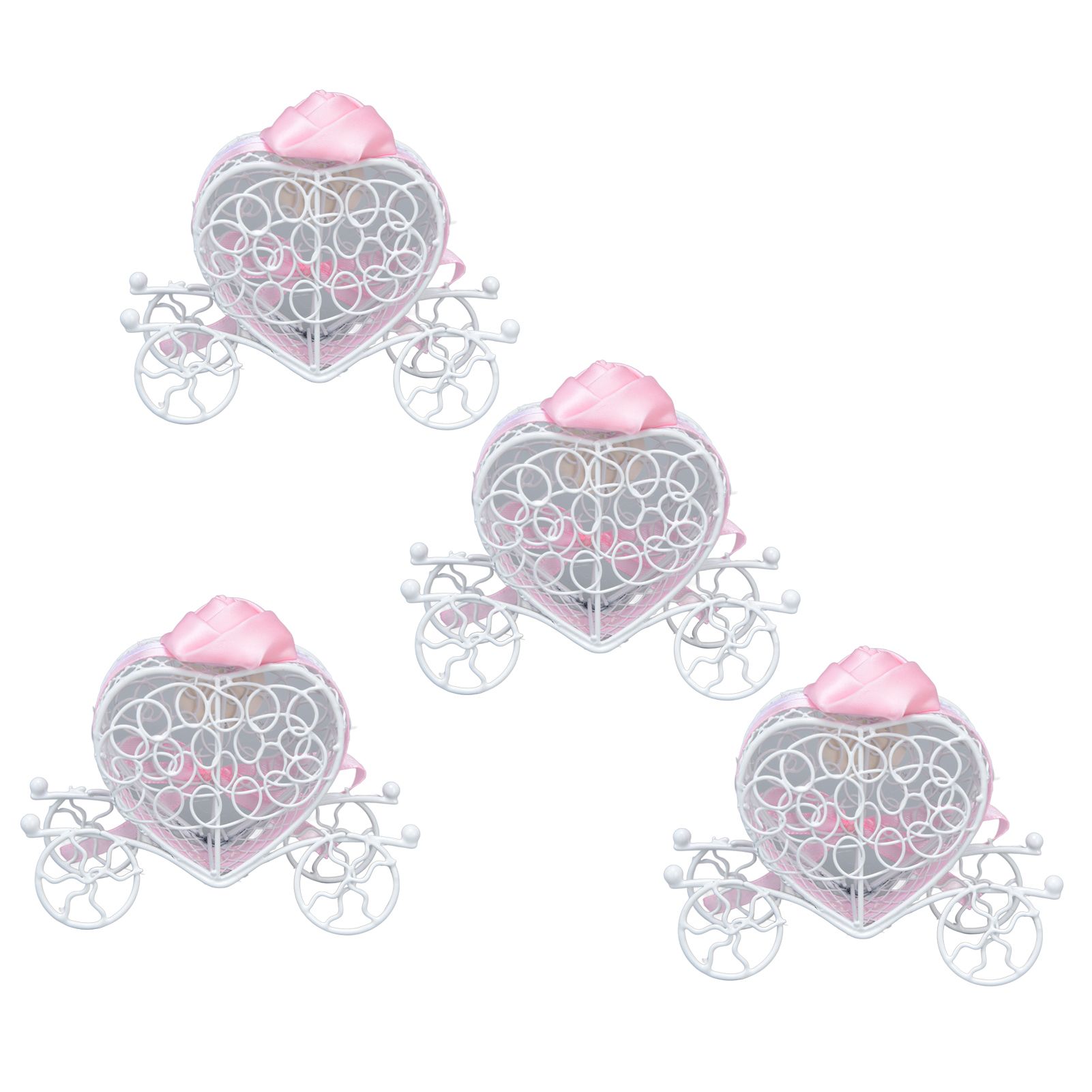4PCS Wedding Candy Box Tinplate Heart Shaped Candy Box Romantic Valentines view 7