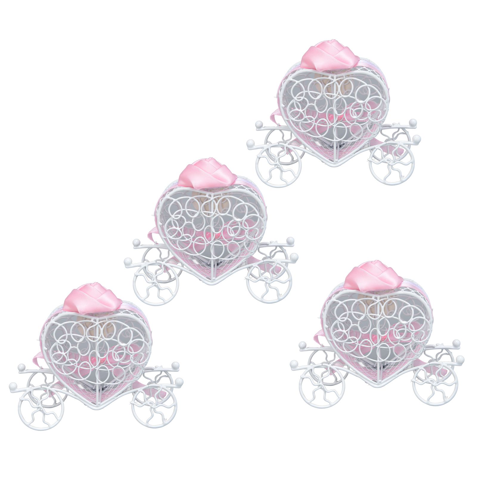 4PCS Wedding Candy Box Tinplate Heart Shaped Candy Box Romantic Valentines view 8