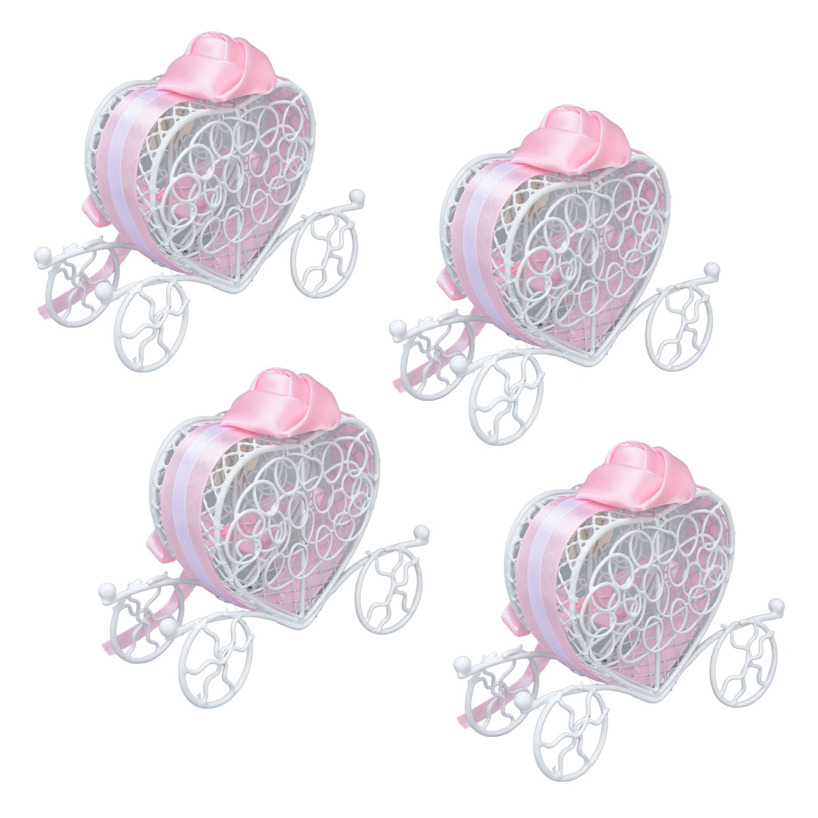 4PCS Wedding Candy Box Tinplate Heart Shaped Candy Box Romantic Valentines view 9