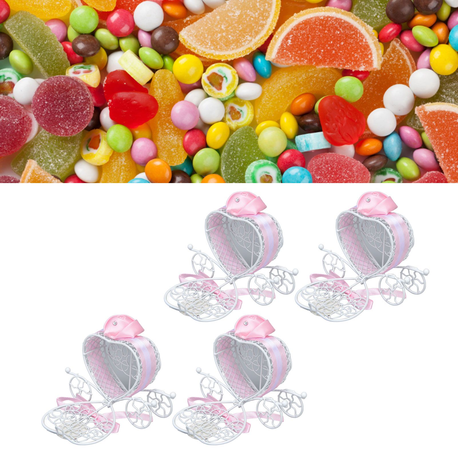 4PCS Wedding Candy Box Tinplate Heart Shaped Candy Box Romantic Valentines view 12