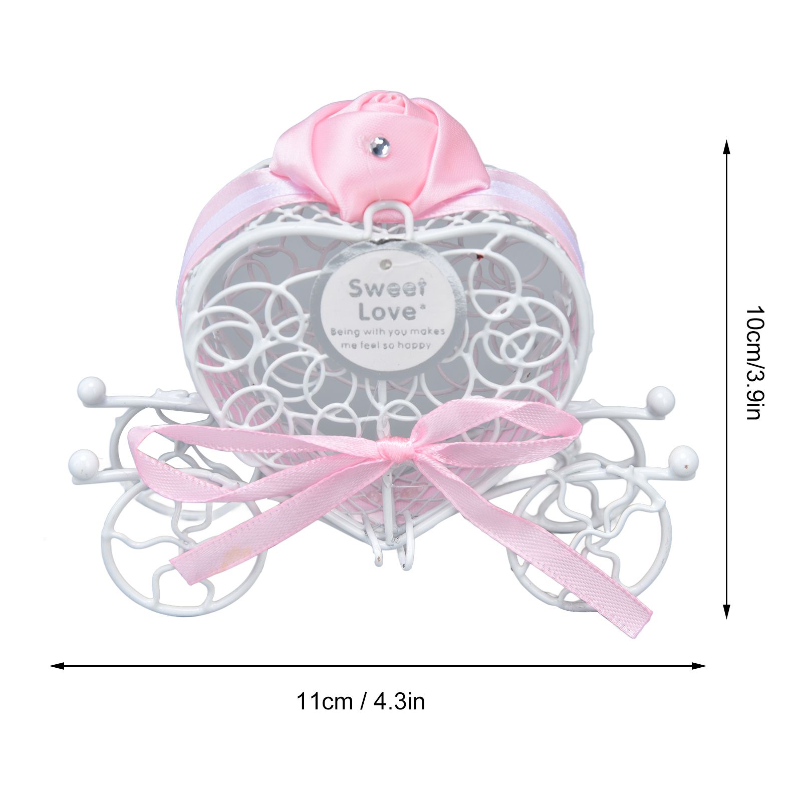 4PCS Wedding Candy Box Tinplate Heart Shaped Candy Box Romantic Valentines view 13