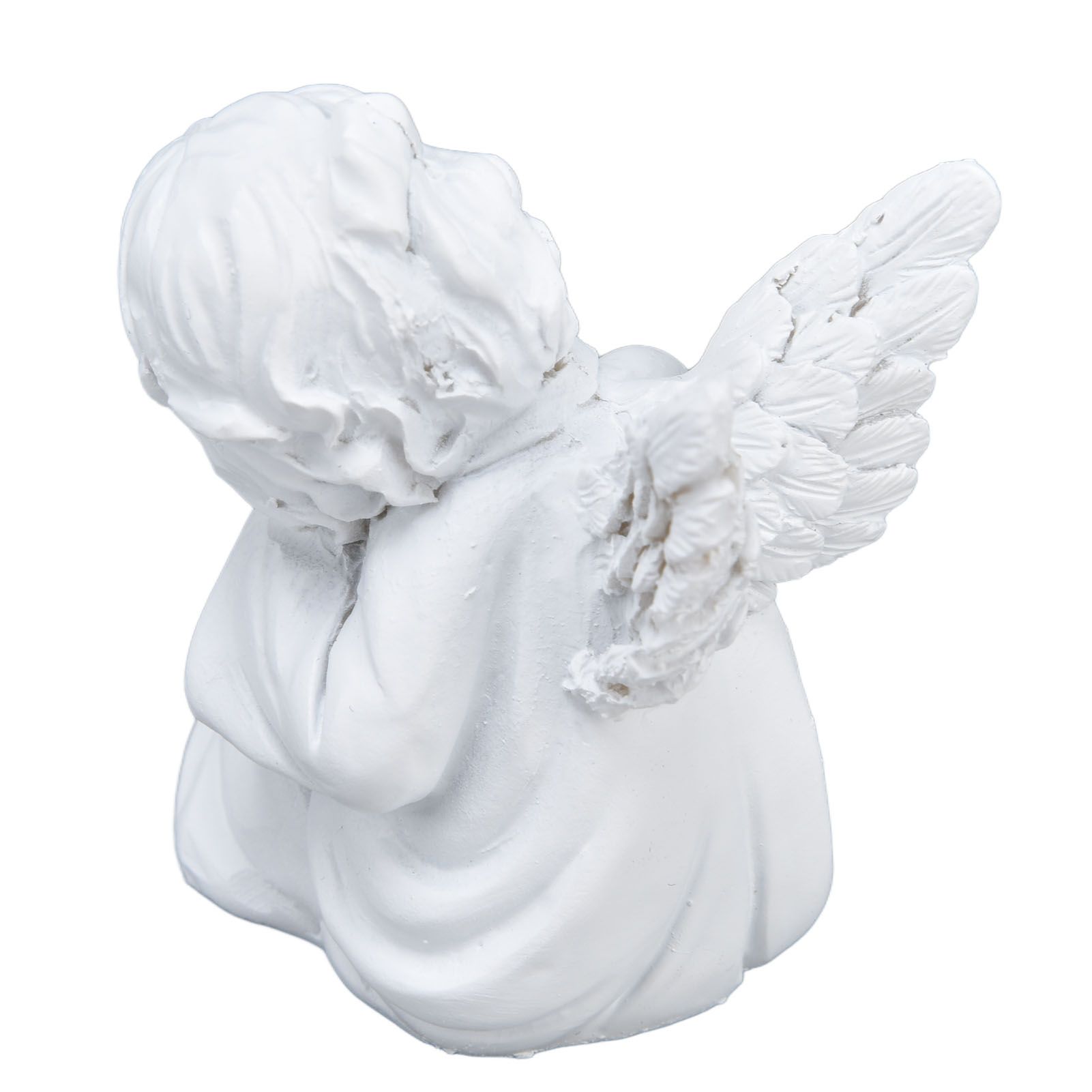 Cherub Statue Synthetic Resin Material Lovely Style White Baby Figurines for view 6