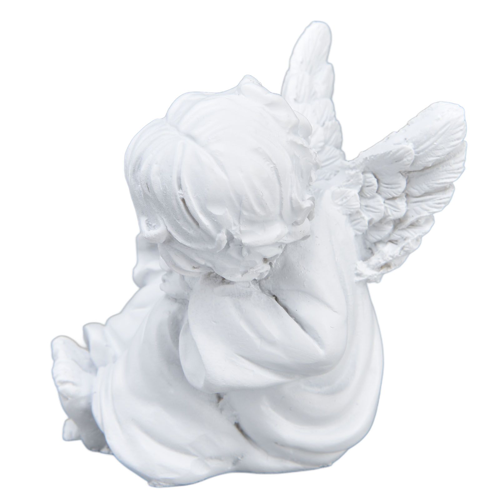 Cherub Statue Synthetic Resin Material Lovely Style White Baby Figurines for view 10