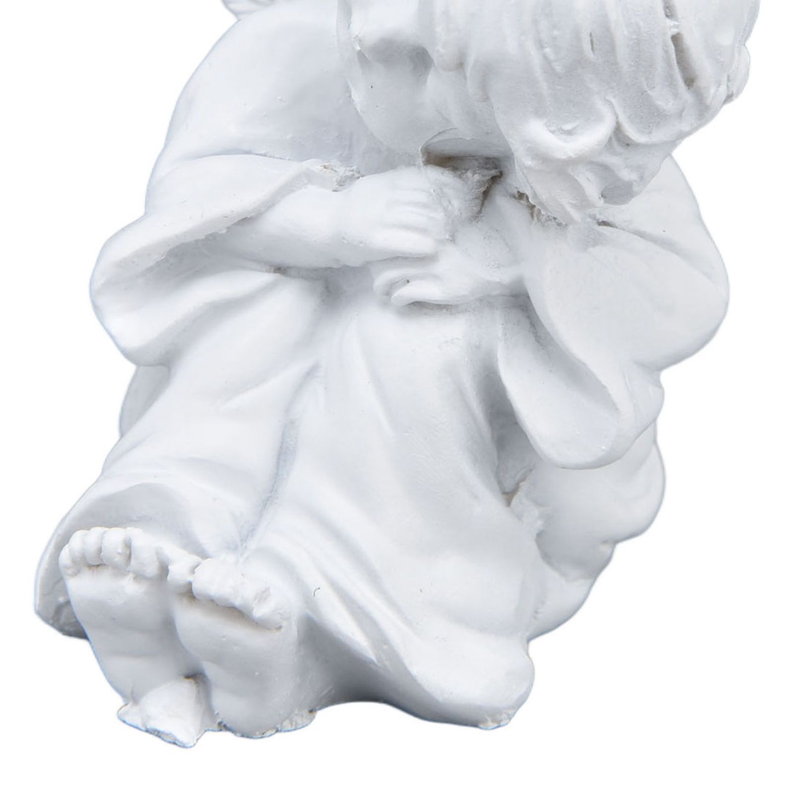 Cherub Statue Synthetic Resin Material Lovely Style White Baby Figurines for view 14