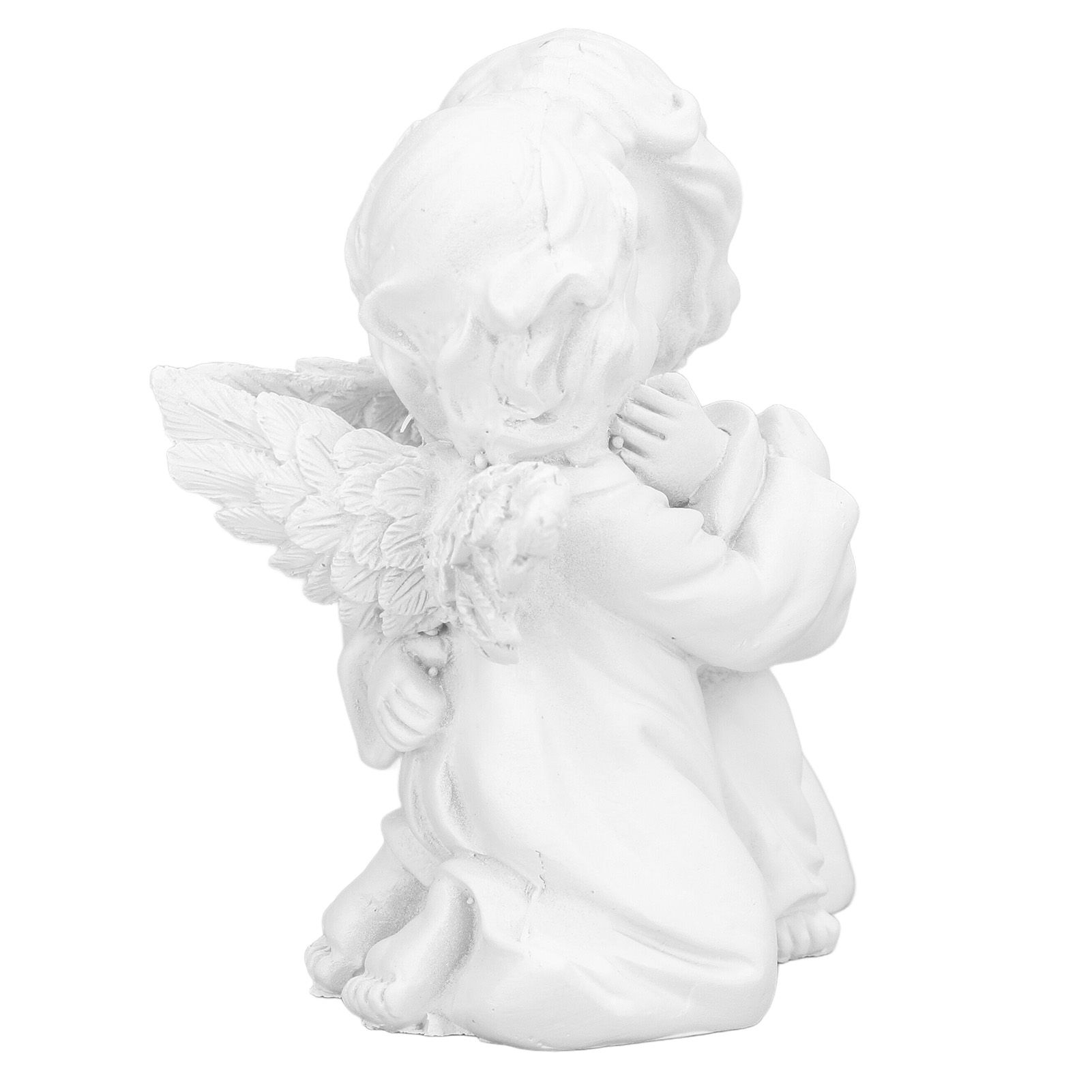 Angel Statue Synthetic Resin Embracing Shape White Angel Ornament for Desktop view 9