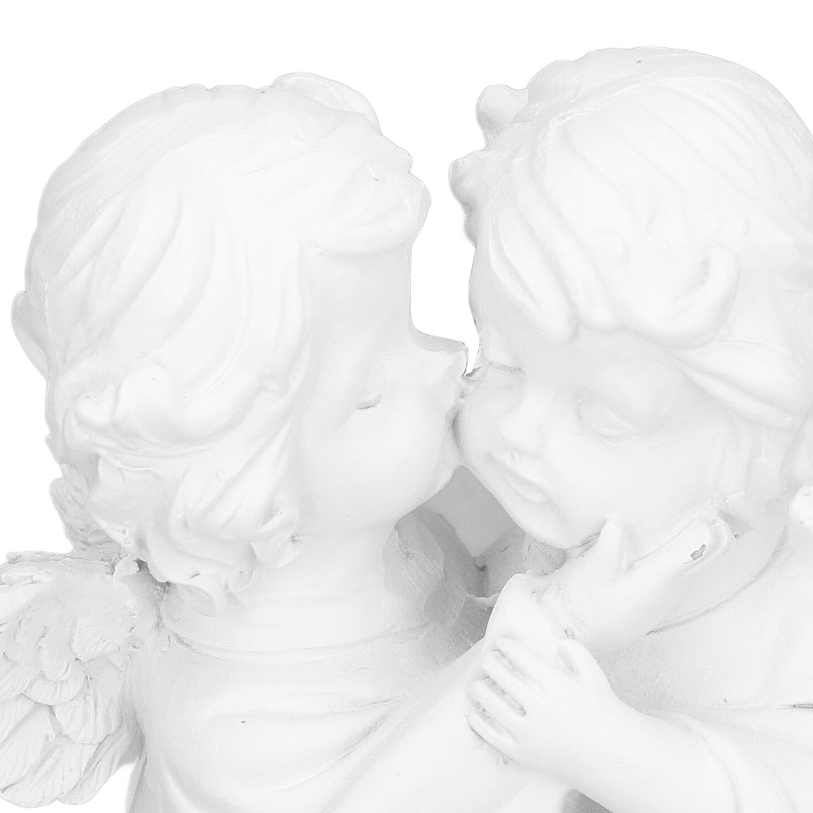 Angel Statue Synthetic Resin Embracing Shape White Angel Ornament for Desktop view 13