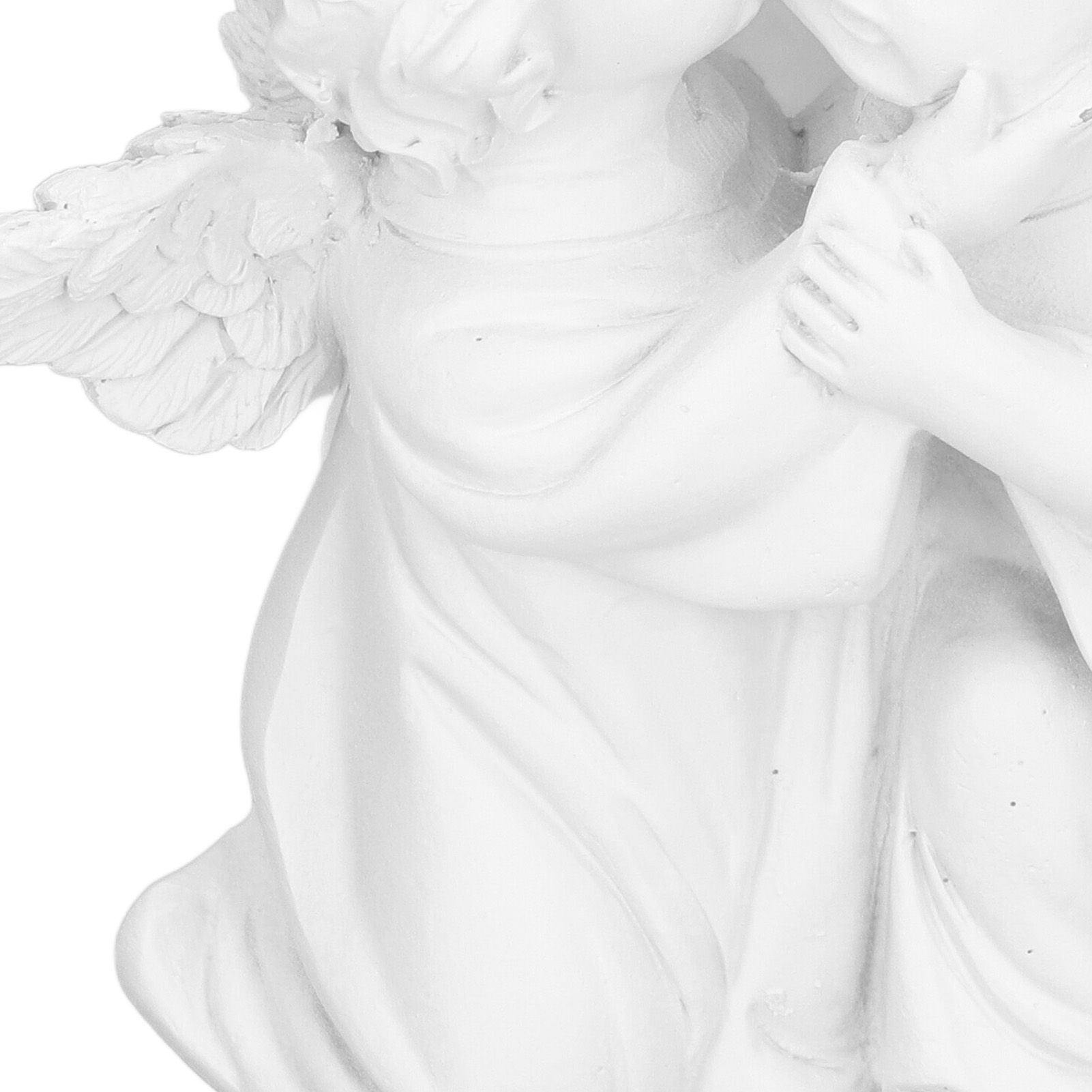 Angel Statue Synthetic Resin Embracing Shape White Angel Ornament for Desktop view 14