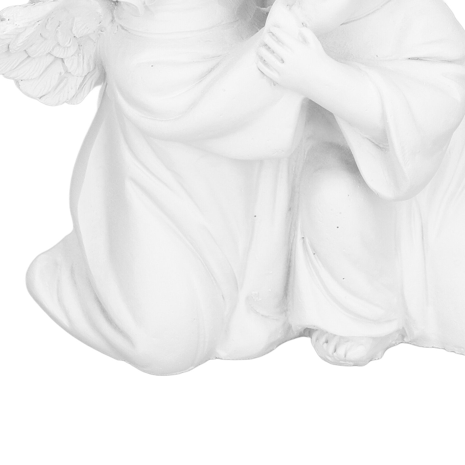 Angel Statue Synthetic Resin Embracing Shape White Angel Ornament for Desktop view 15