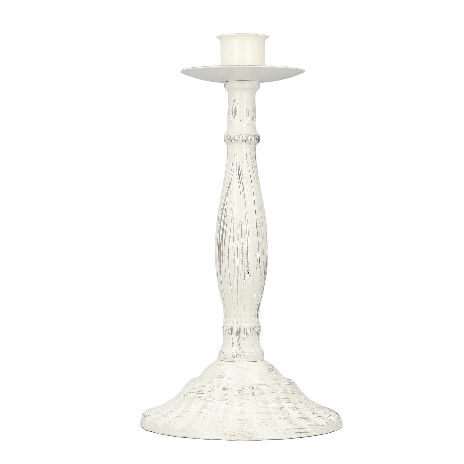 Candle Holders White Iron Material Retro Style Decorative Candlestick Pedestal