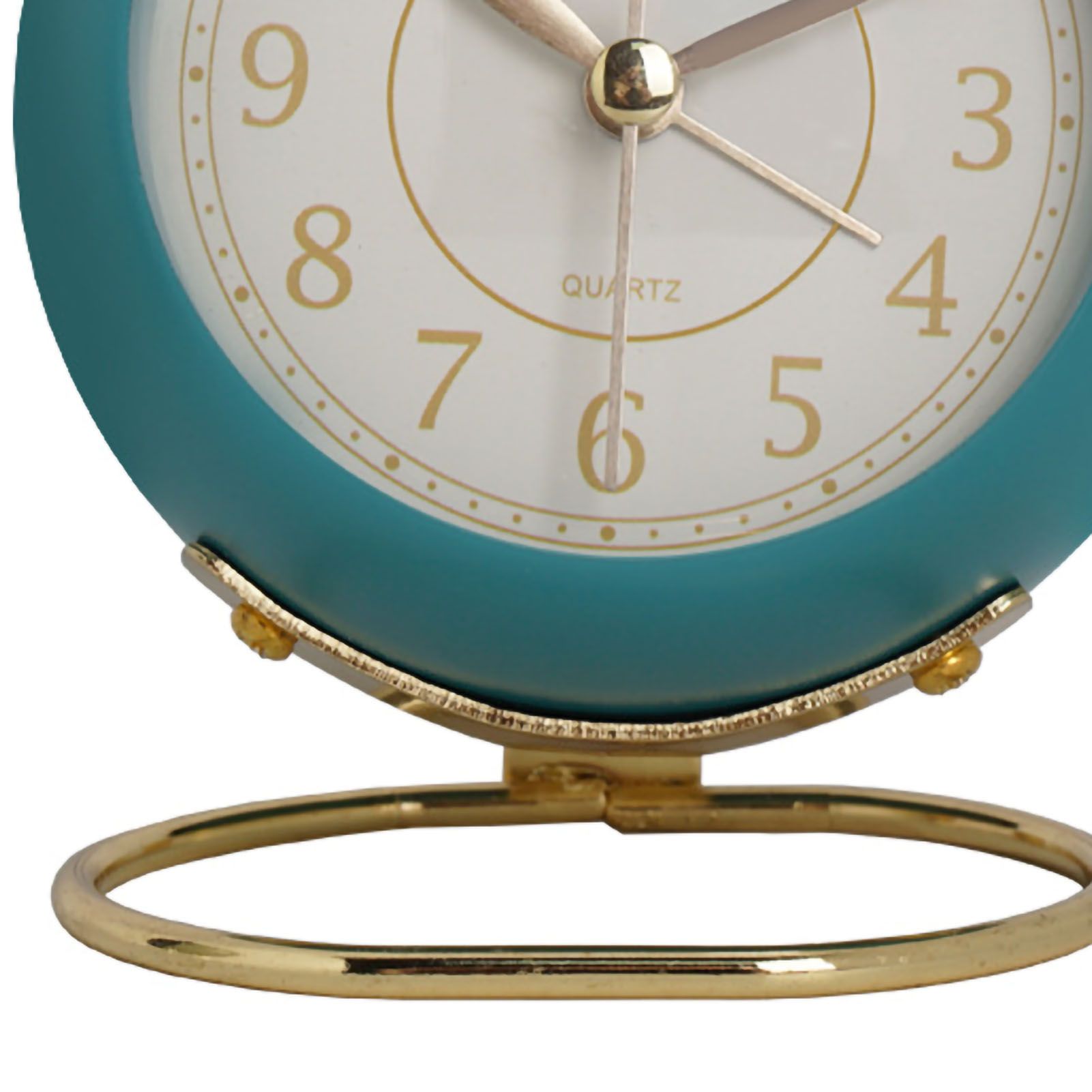 European Style Metal Clock Ingenious Mute Round Children Electronic Quartz view 2