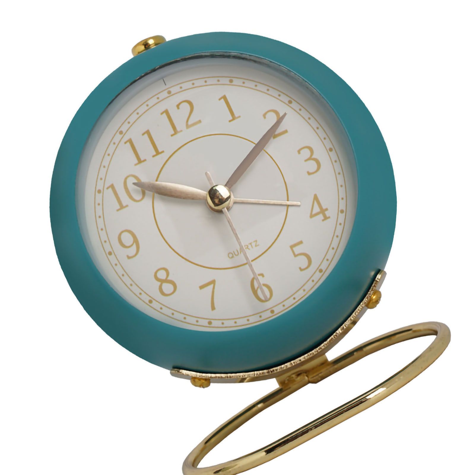 European Style Metal Clock Ingenious Mute Round Children Electronic Quartz view 4
